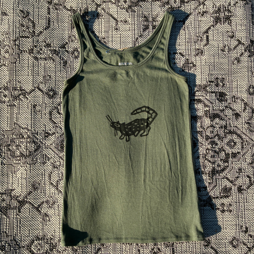 Rat Green Tank Top Large
