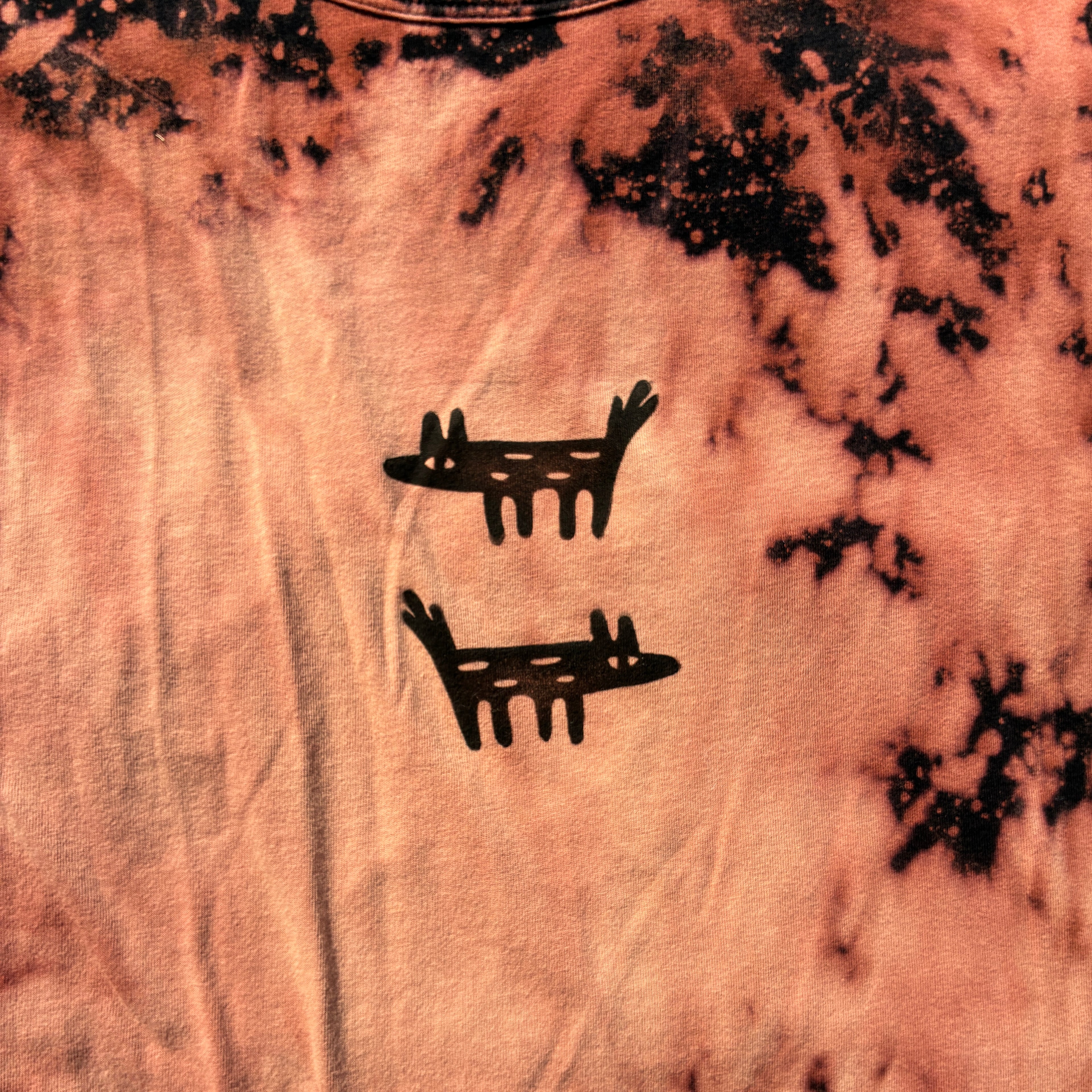 Wolf/Dog Bleach Dyed Tank Top 4X