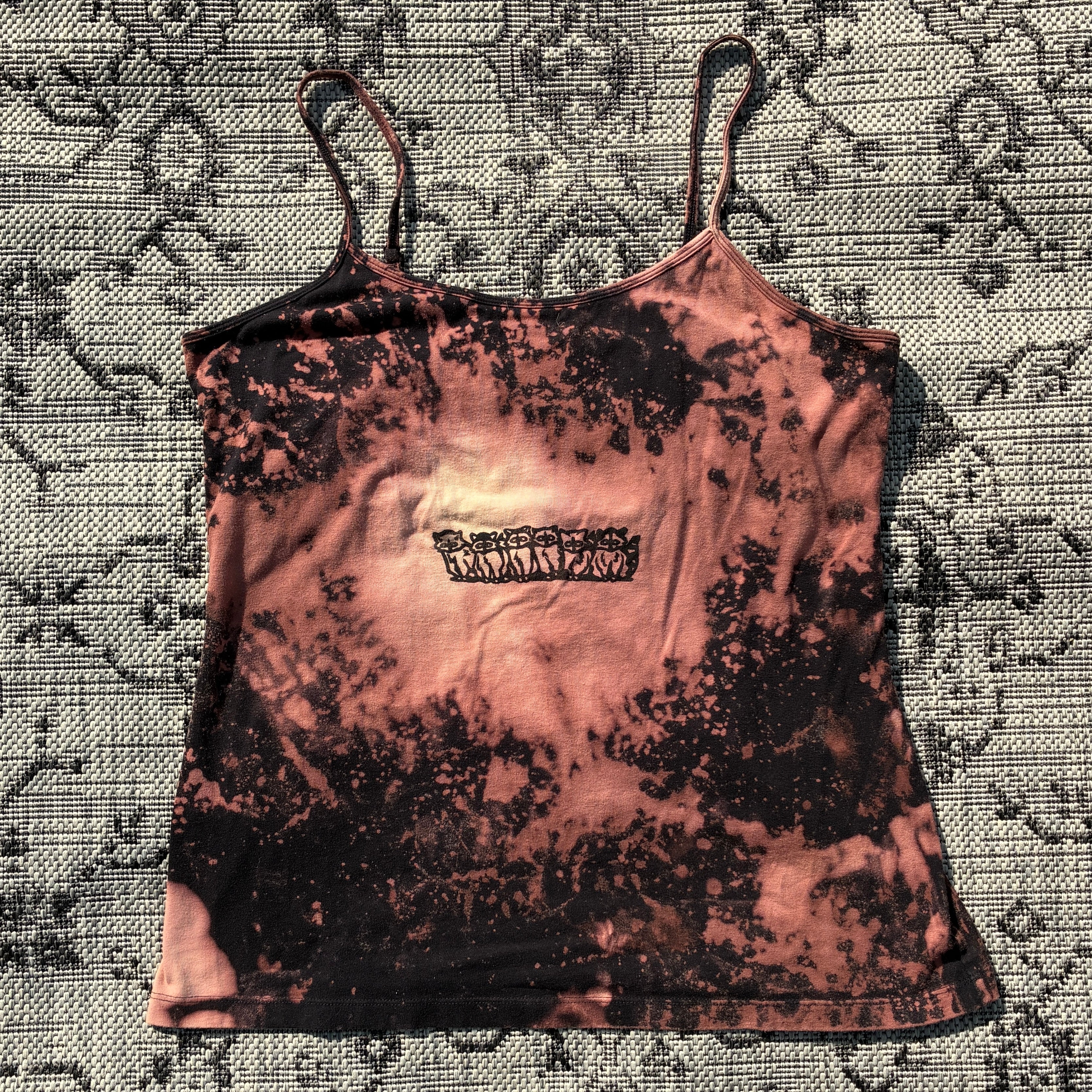 Raccoons Bleach Dyed Tank Top XL