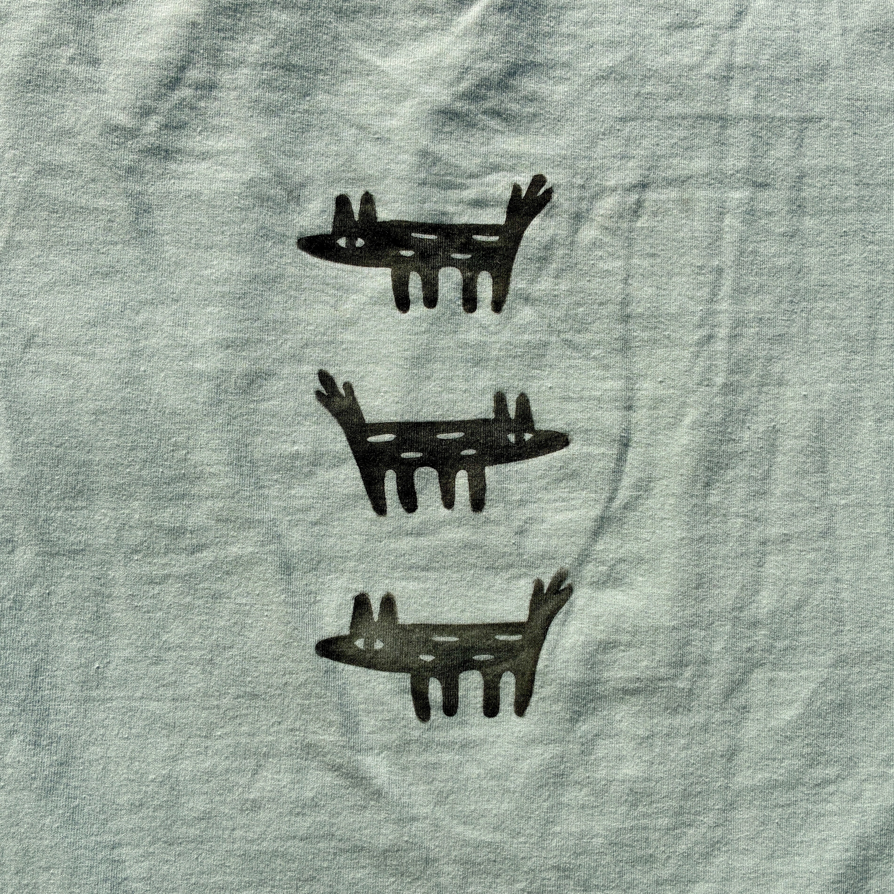 Wolf/Dog Light Blue Tank Top Medium