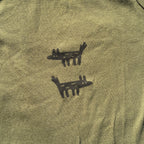 Wolf/Dog Green Tank Top Medium