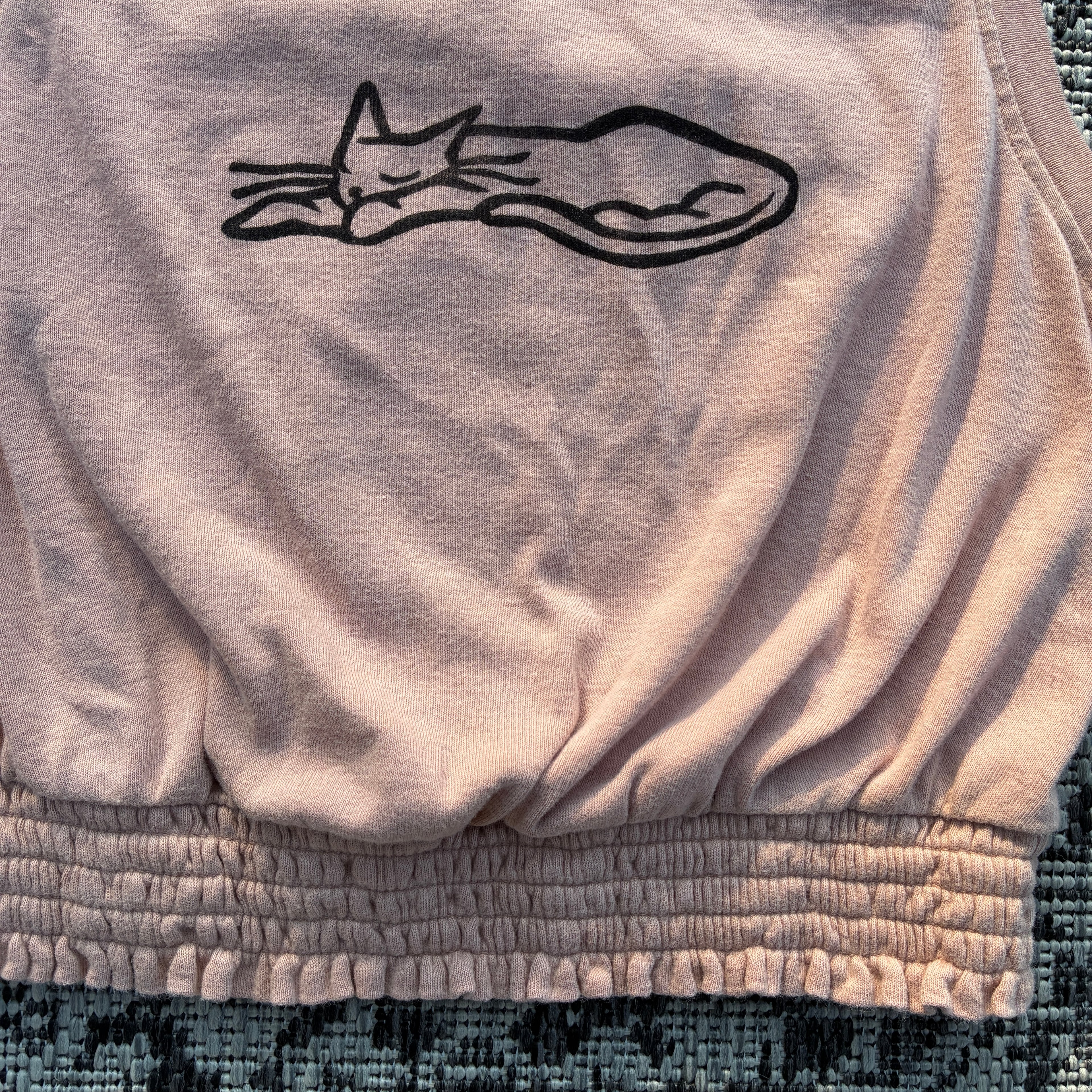 Sleepy Kitty Brown/Tan Tank Top XS