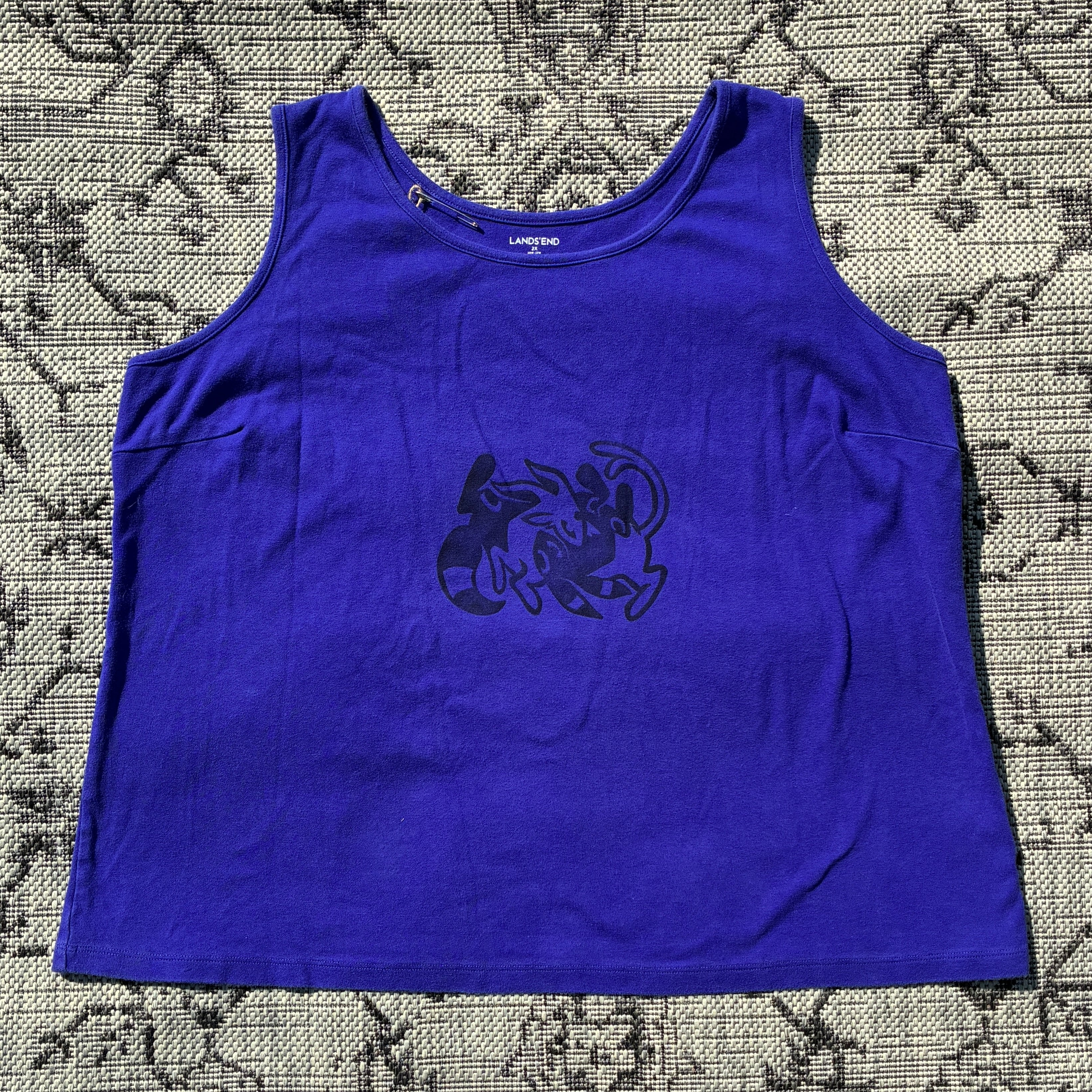 Sun/Moon Dark Blue/Purple Tank Top 2X
