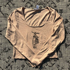 Hang in There Brown Cropped Longsleeve Medium