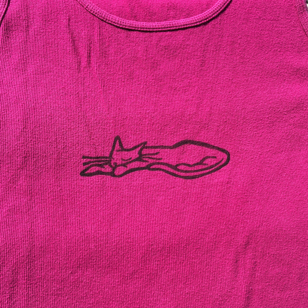 Sleepy Kitty Pink Tank Top 3X
