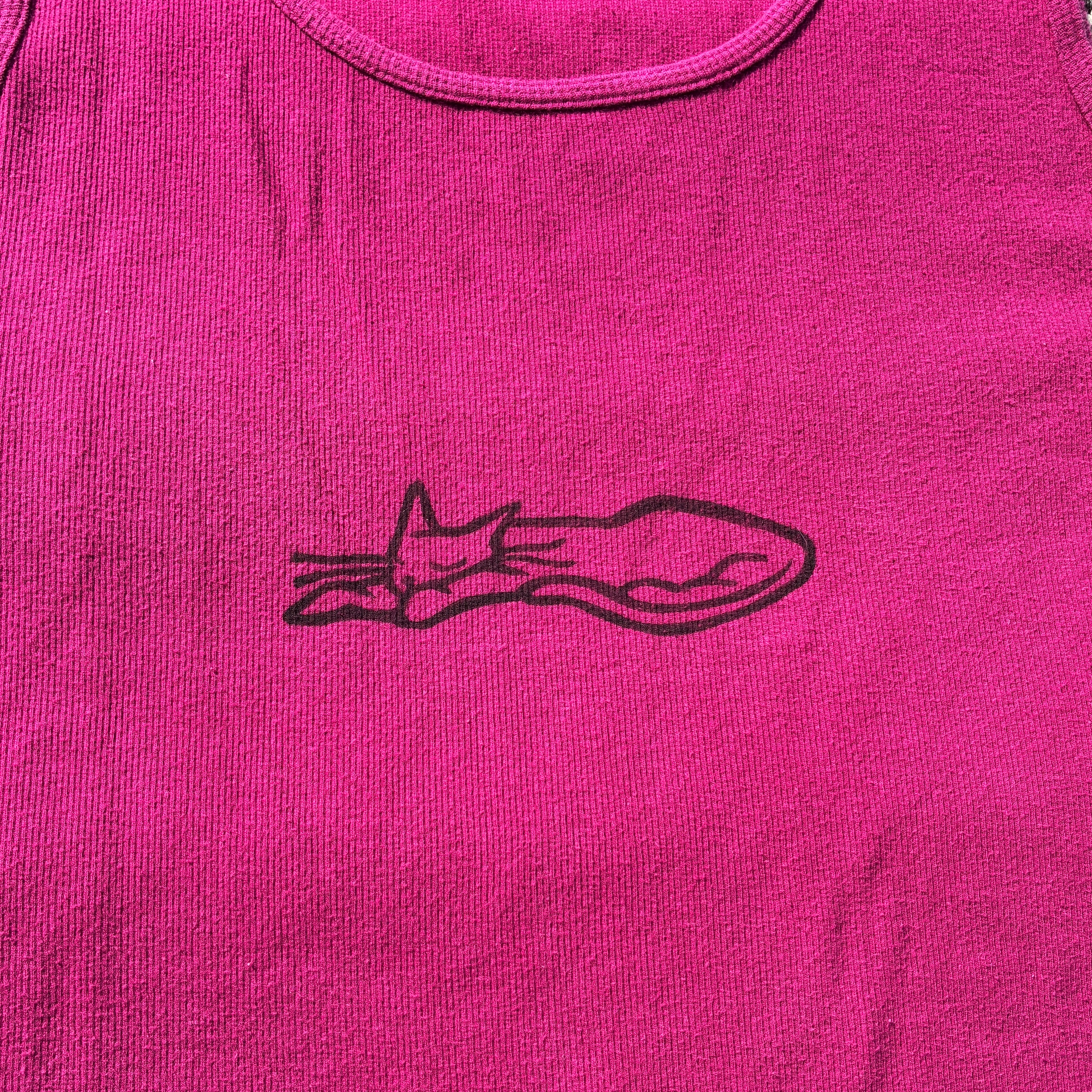 Sleepy Kitty Pink Tank Top 3X