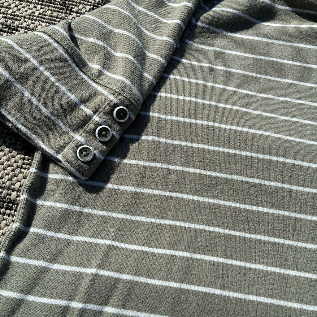Screaming Possum Green & White Striped Tee 2X