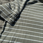 Screaming Possum Green & White Striped Tee 2X