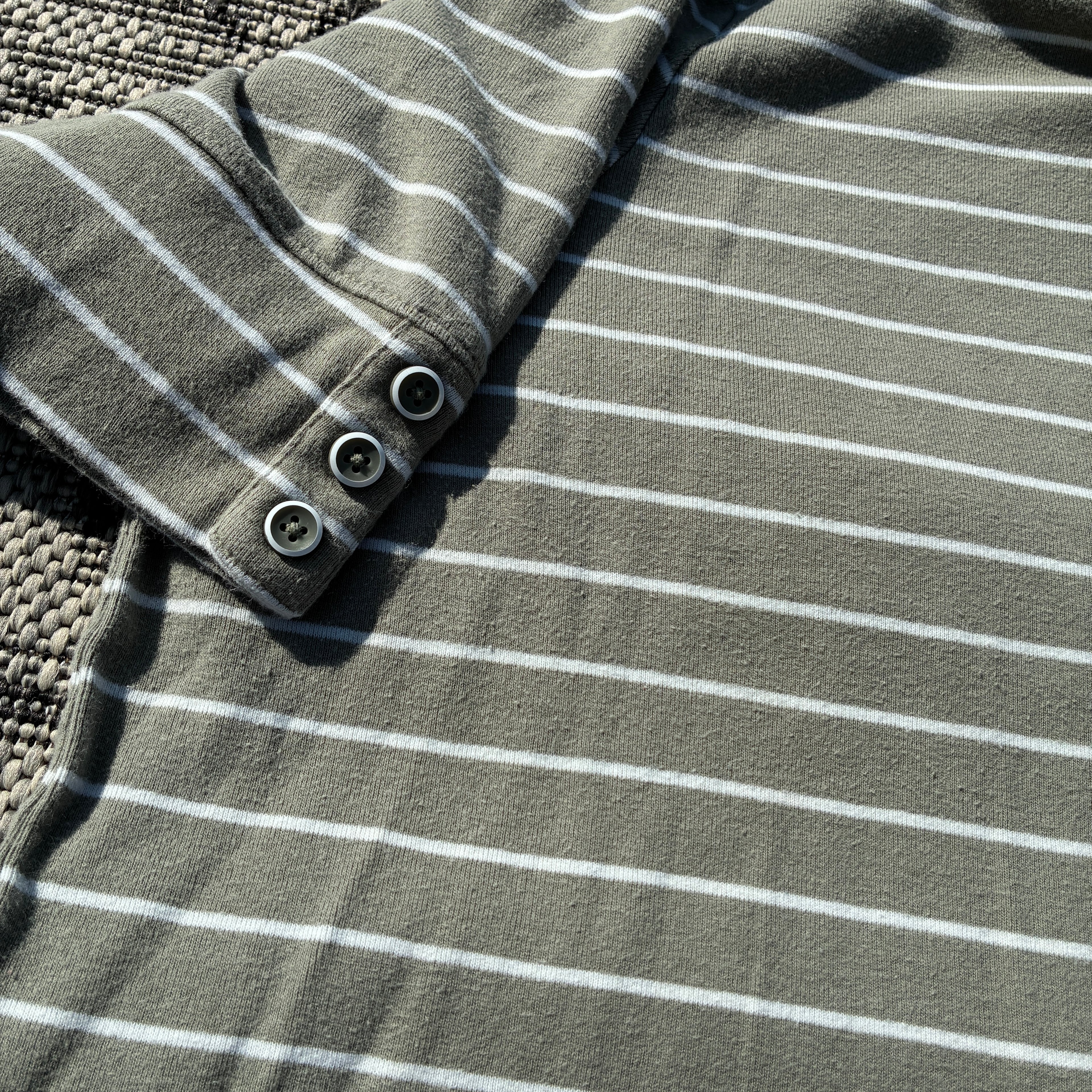 Screaming Possum Green & White Striped Tee 2X