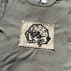 Dead Possum Patch Light Green Cropped Baby Tee Small
