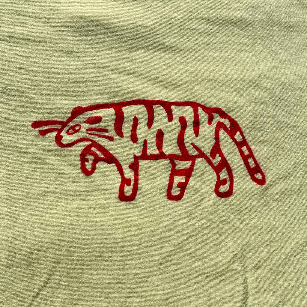 Red Tiger Light Yellow Crop Tee Medium