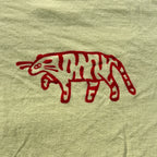 Red Tiger Light Yellow Crop Tee Medium