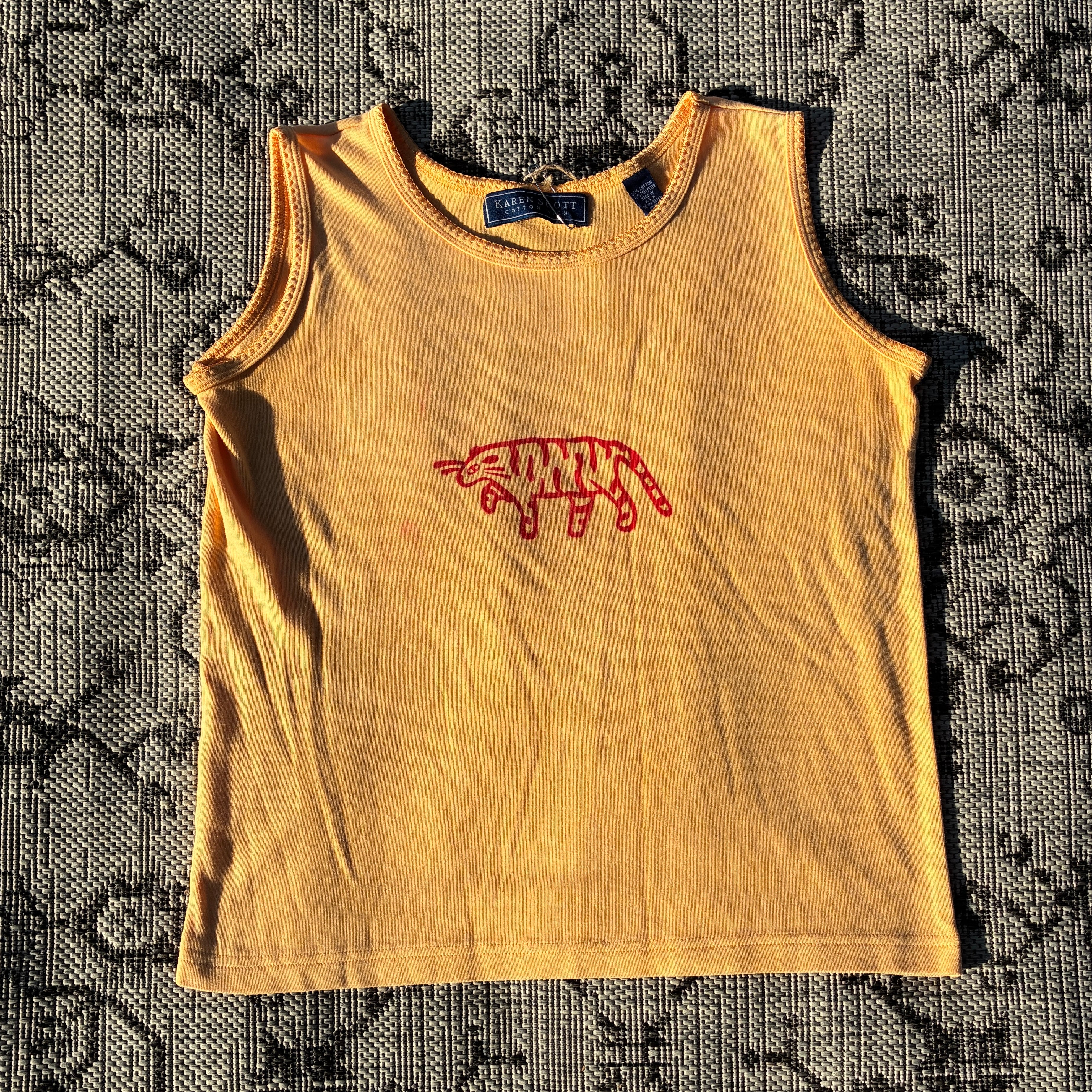 Red Tiger Yellow Tank Top