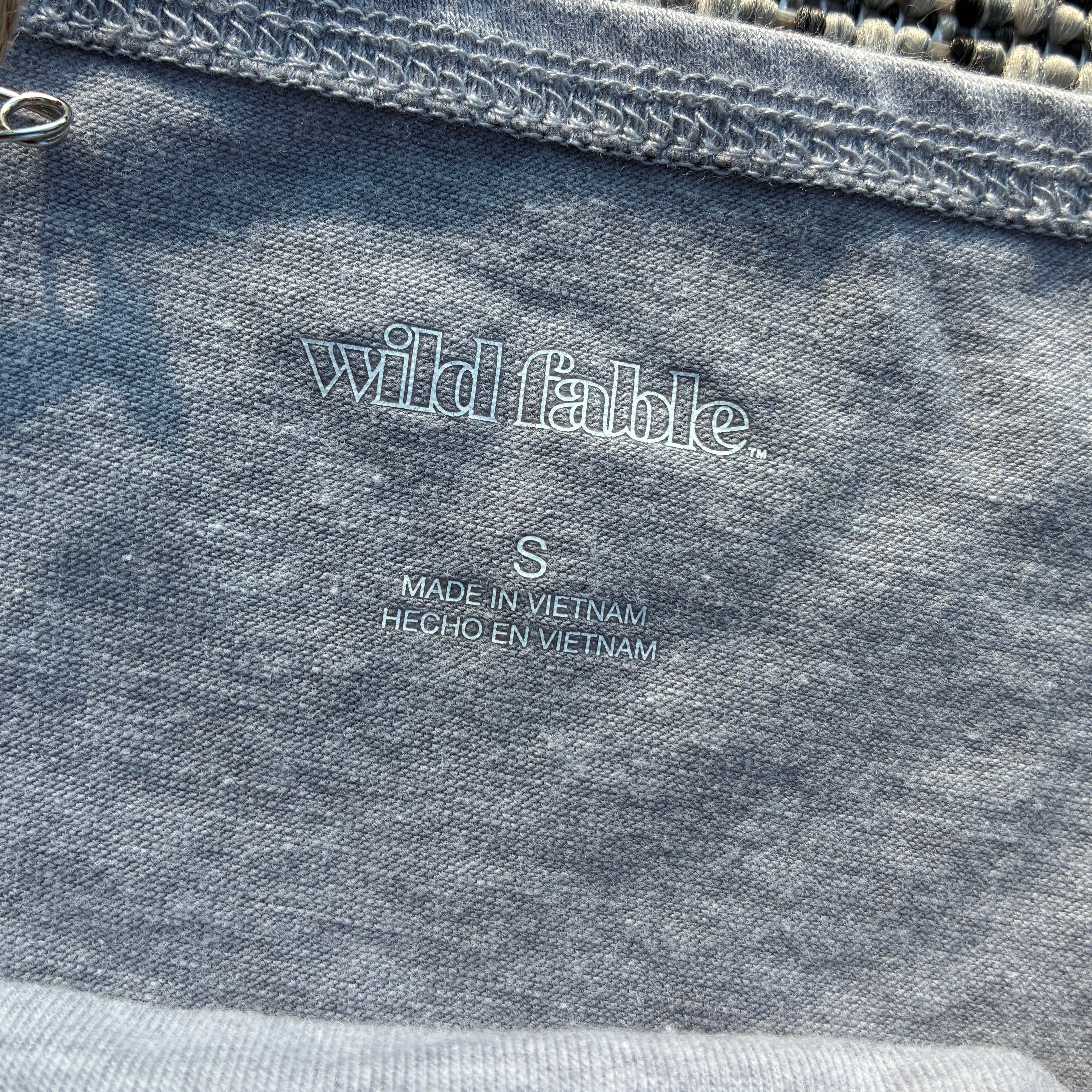 Sleepy Kitty Grey Cropped Tank Top Small
