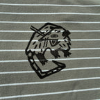 Screaming Possum Green & White Striped Tee 2X