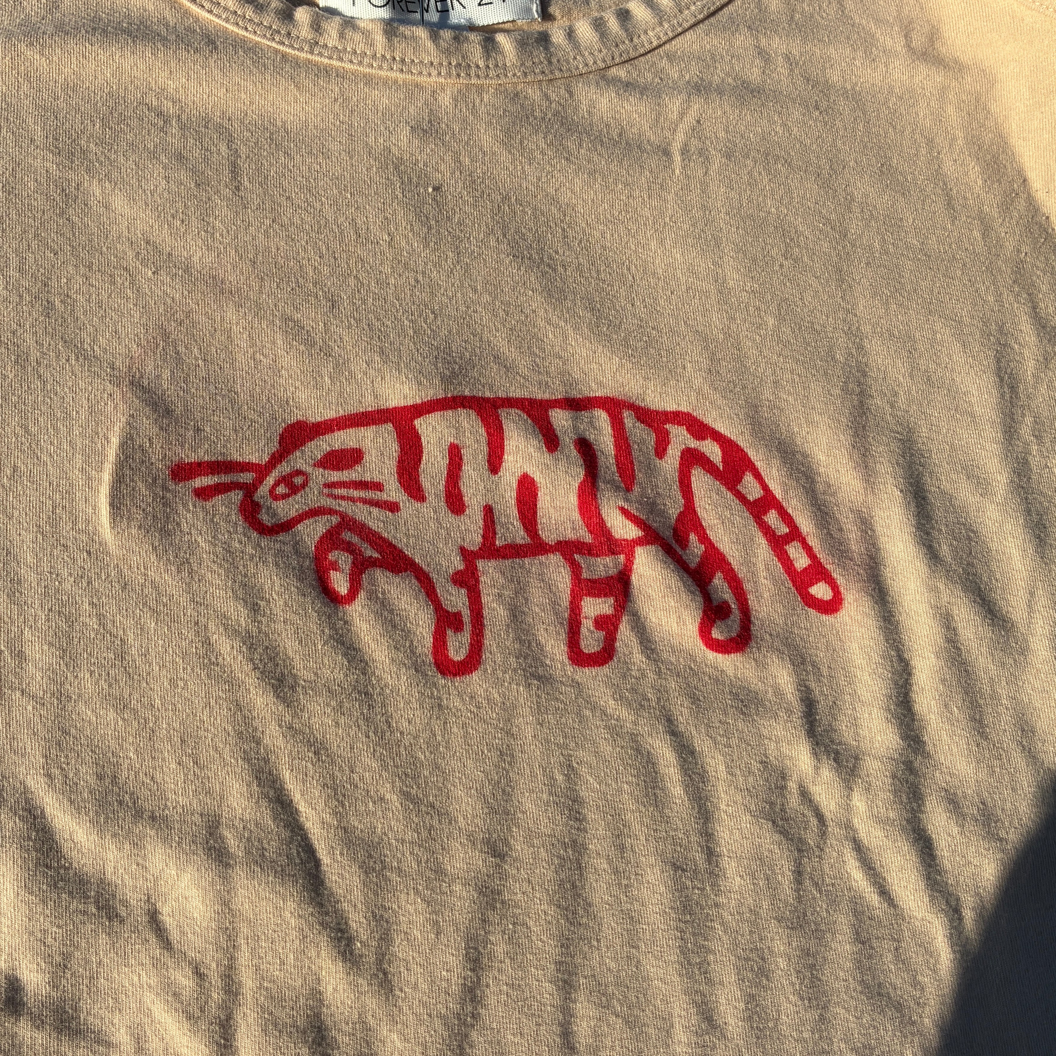 Red Tiger Tan/Light Brown Tank Top XL