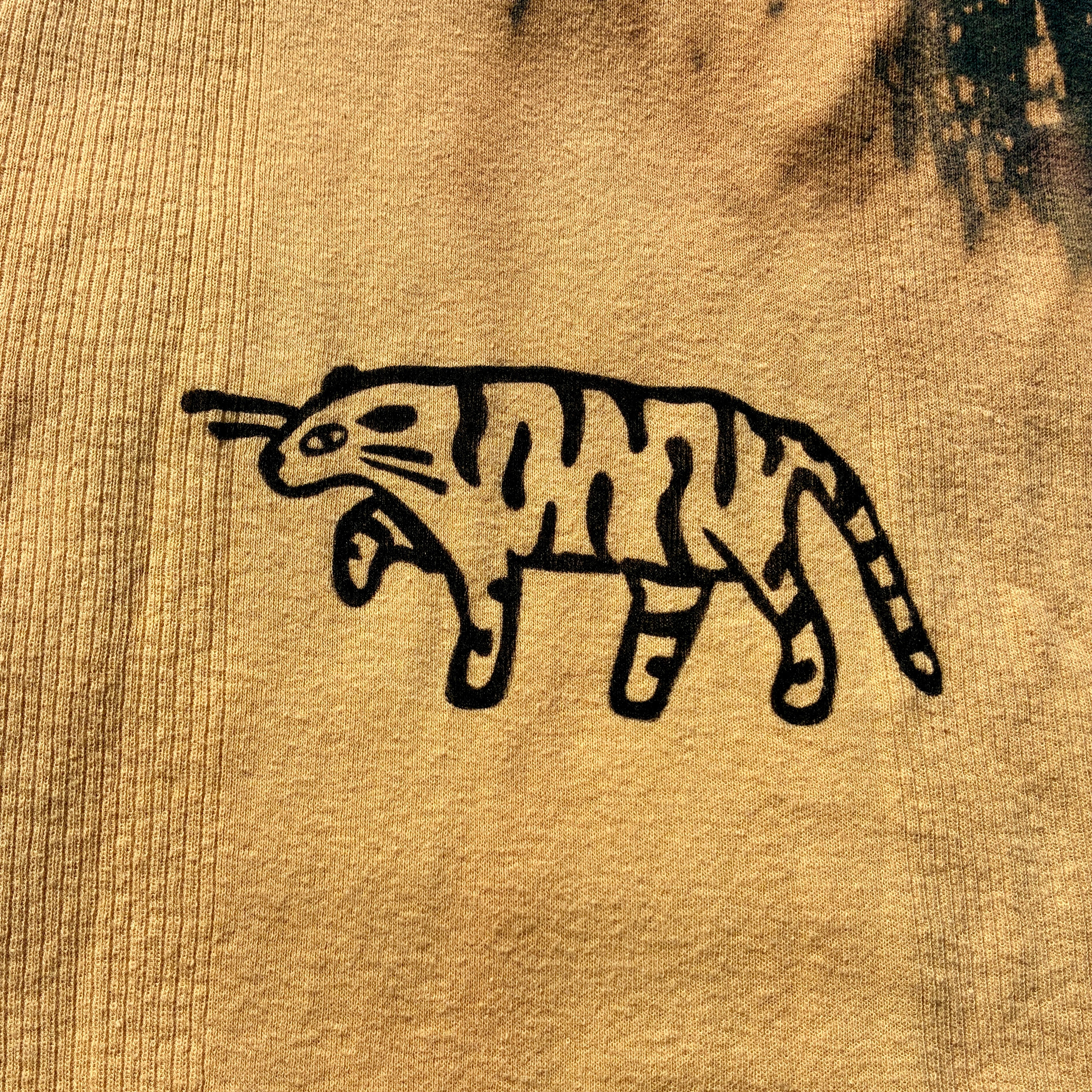 Tiger Bleach Dyed Tank Top Small