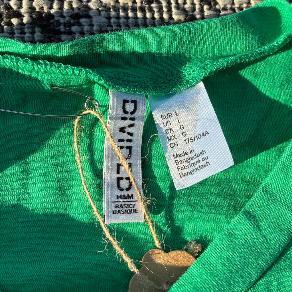 Wolf/Dog Green Baby Tee Large