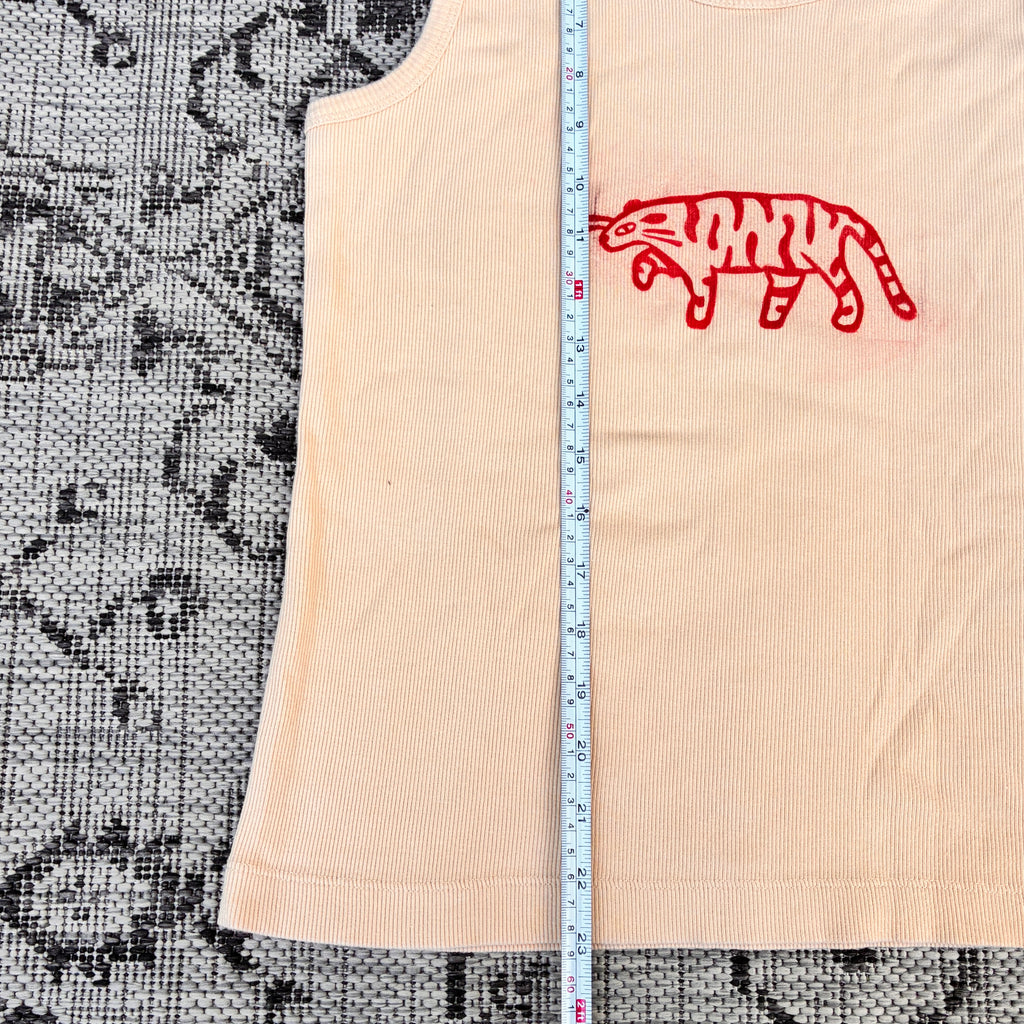 Red Tiger Yellow Tank Top Large