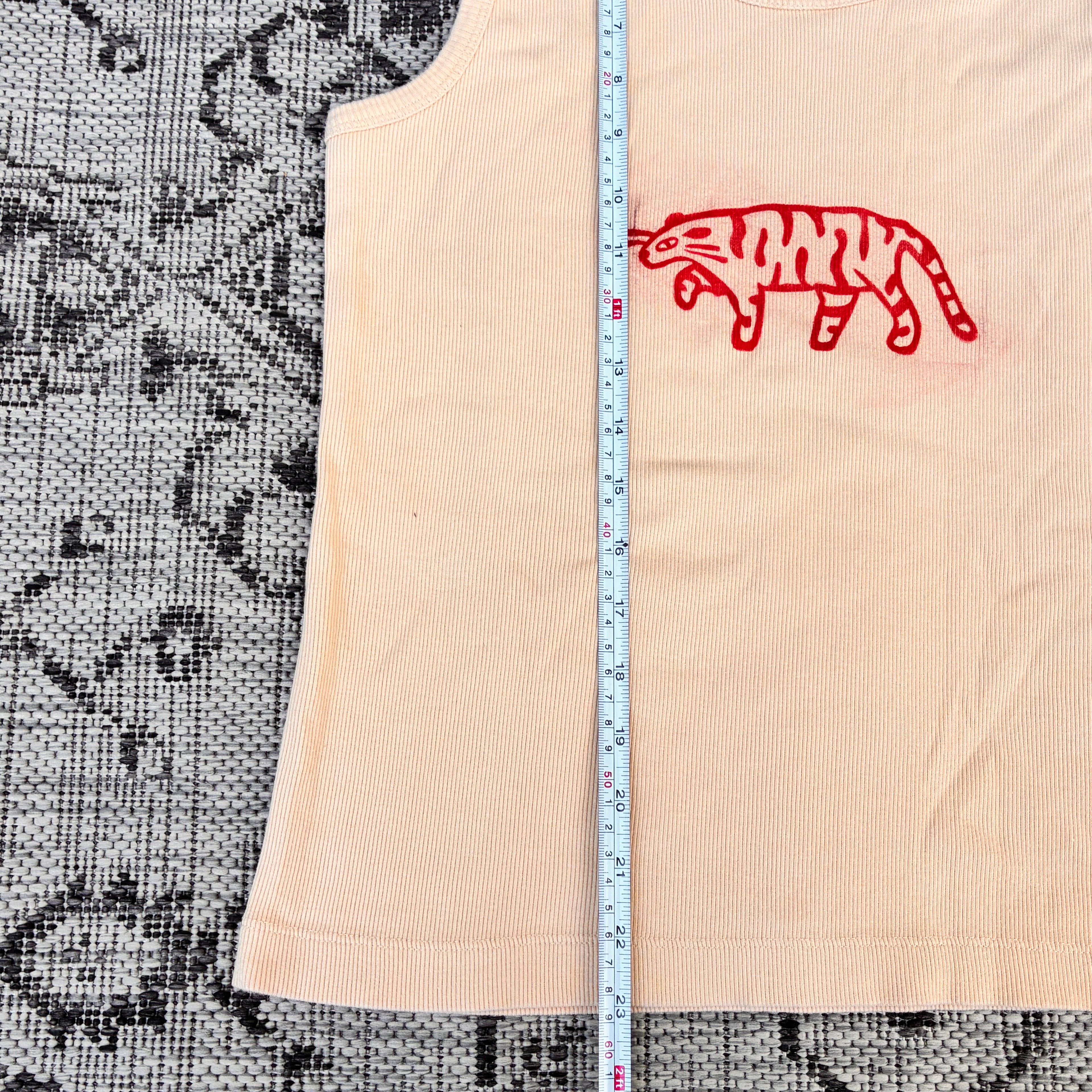 Red Tiger Yellow Tank Top Large