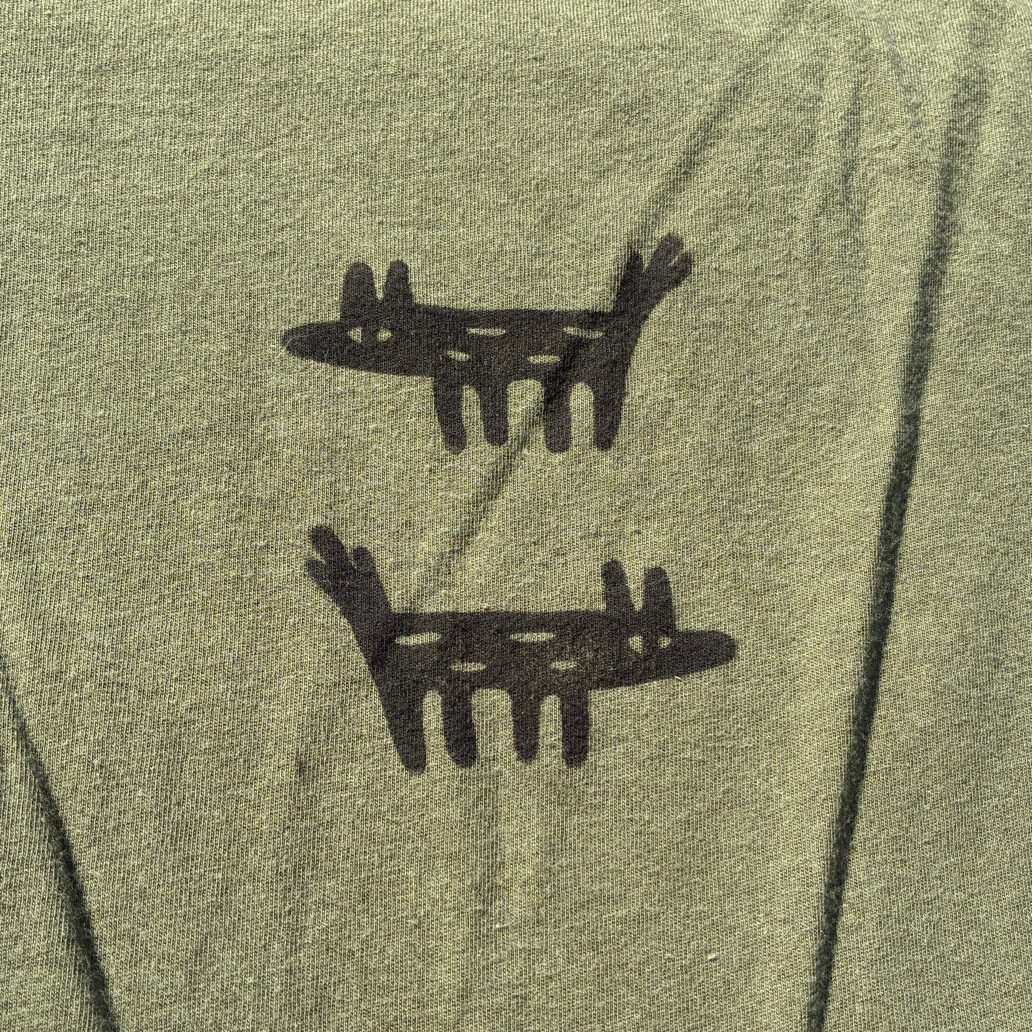 Wolf/Dog Green 3/4 Longsleeve Tee 2X