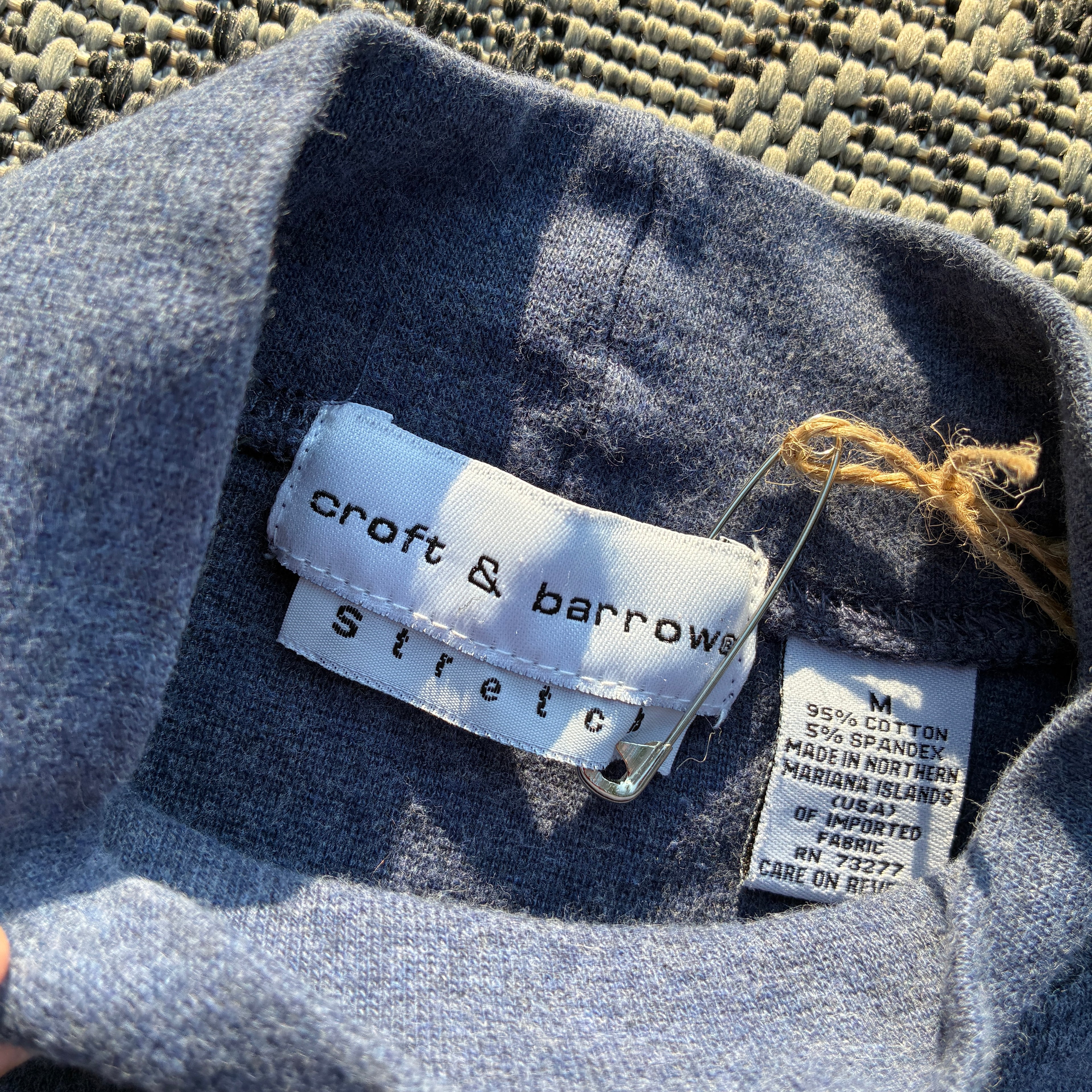 Sun/Moon Grey Blue Mock Neck Longsleeve Medium