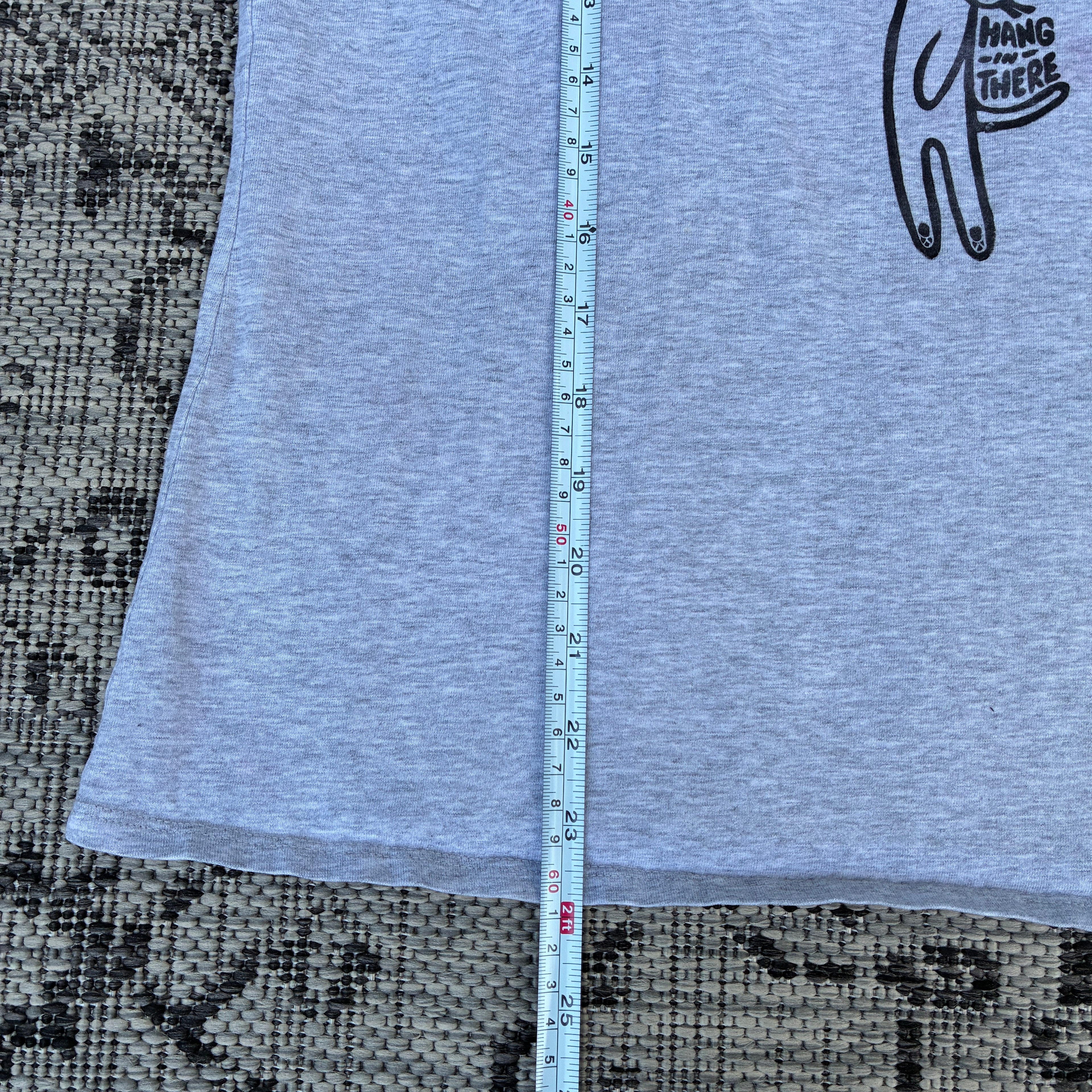 Hang in There Kitty Grey Tank Top XL
