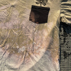 Daisy Beige Pocket Tee Bleach Dyed Small