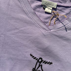 Hang in There Purple V-Neck Tee Medium