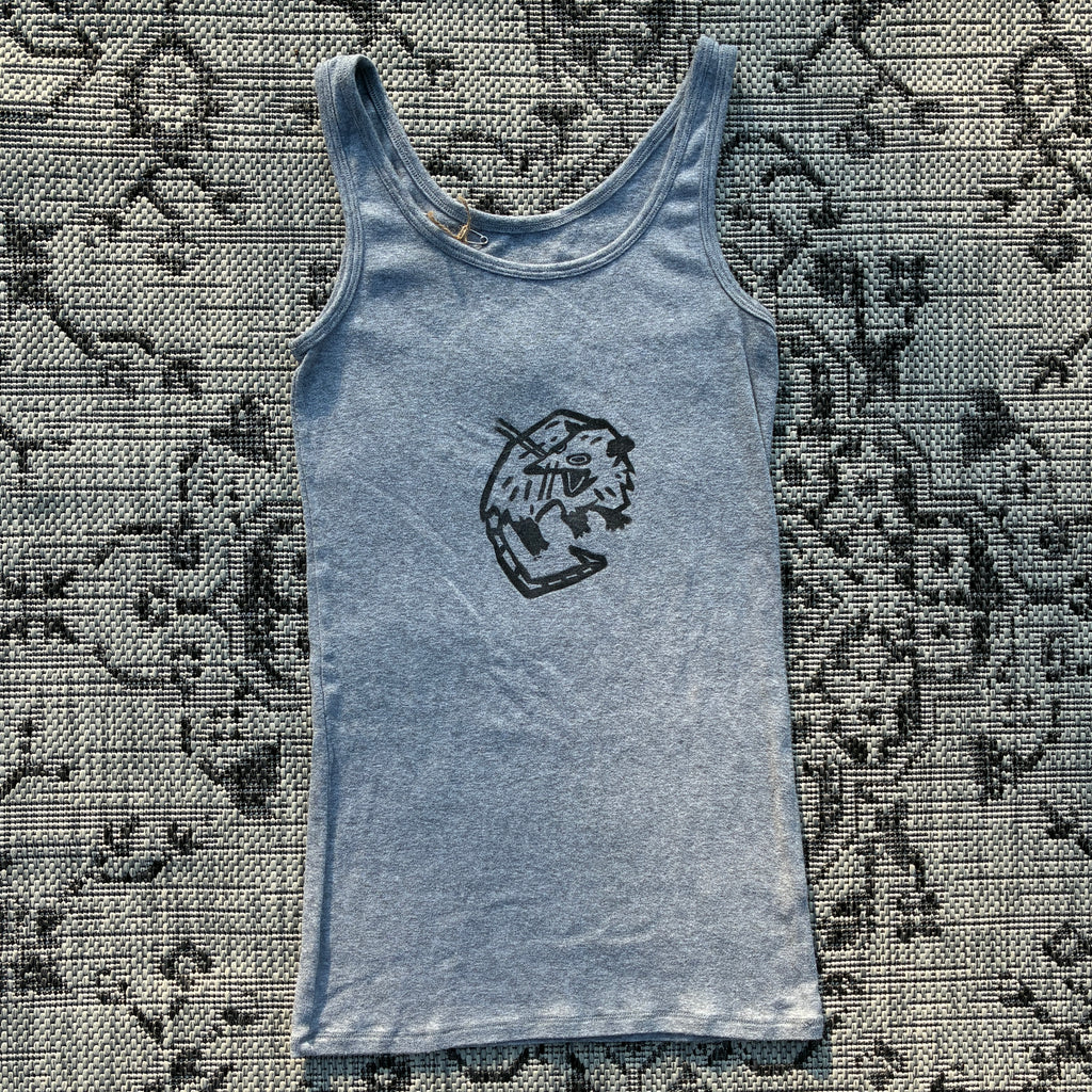 Screaming Possum Grey Tank Top Small