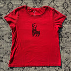 Deer Red Tee Medium