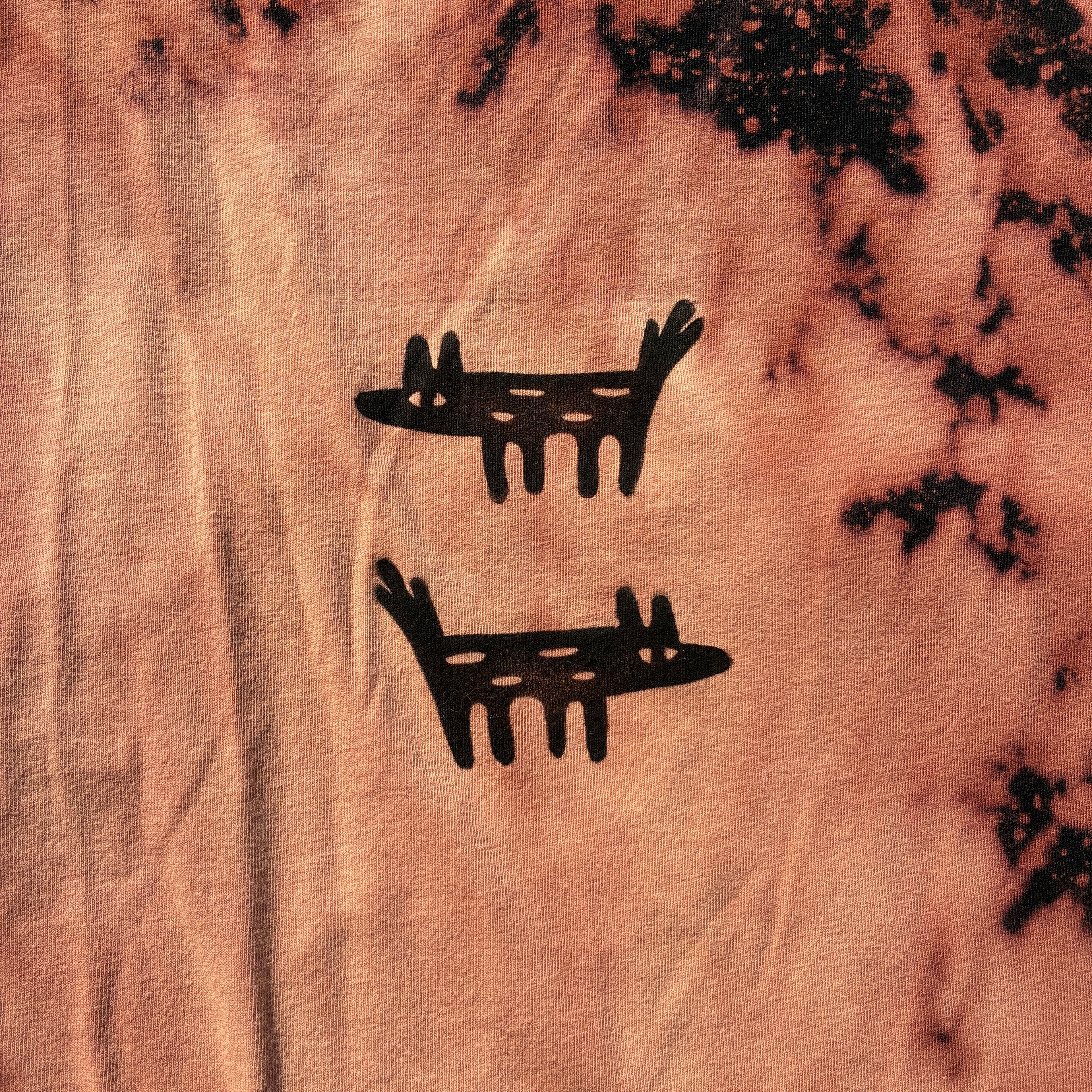 Wolf/Dog Bleach Dyed Tank Top 4X