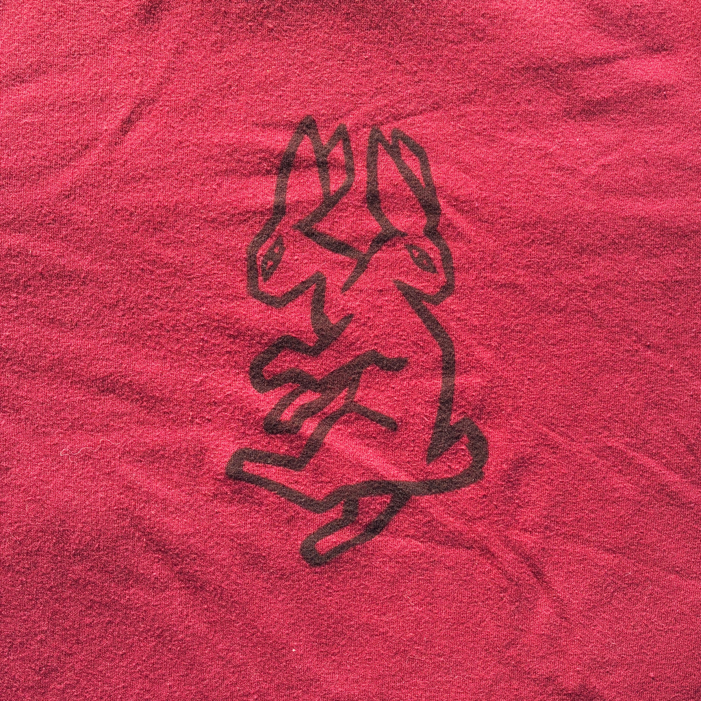 Two-Headed Rabbit Red Cropped Tee Small
