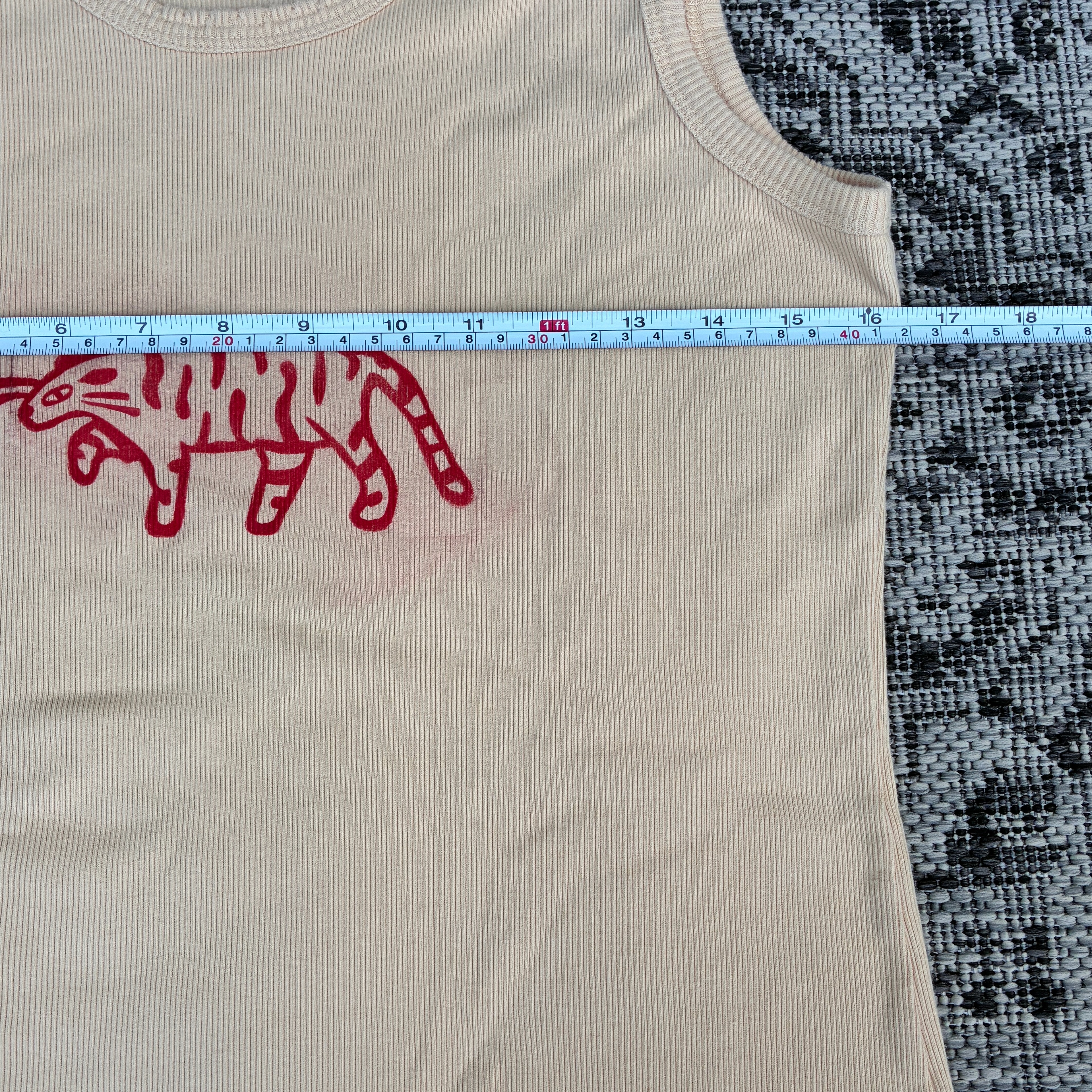 Red Tiger Yellow Tank Top Large