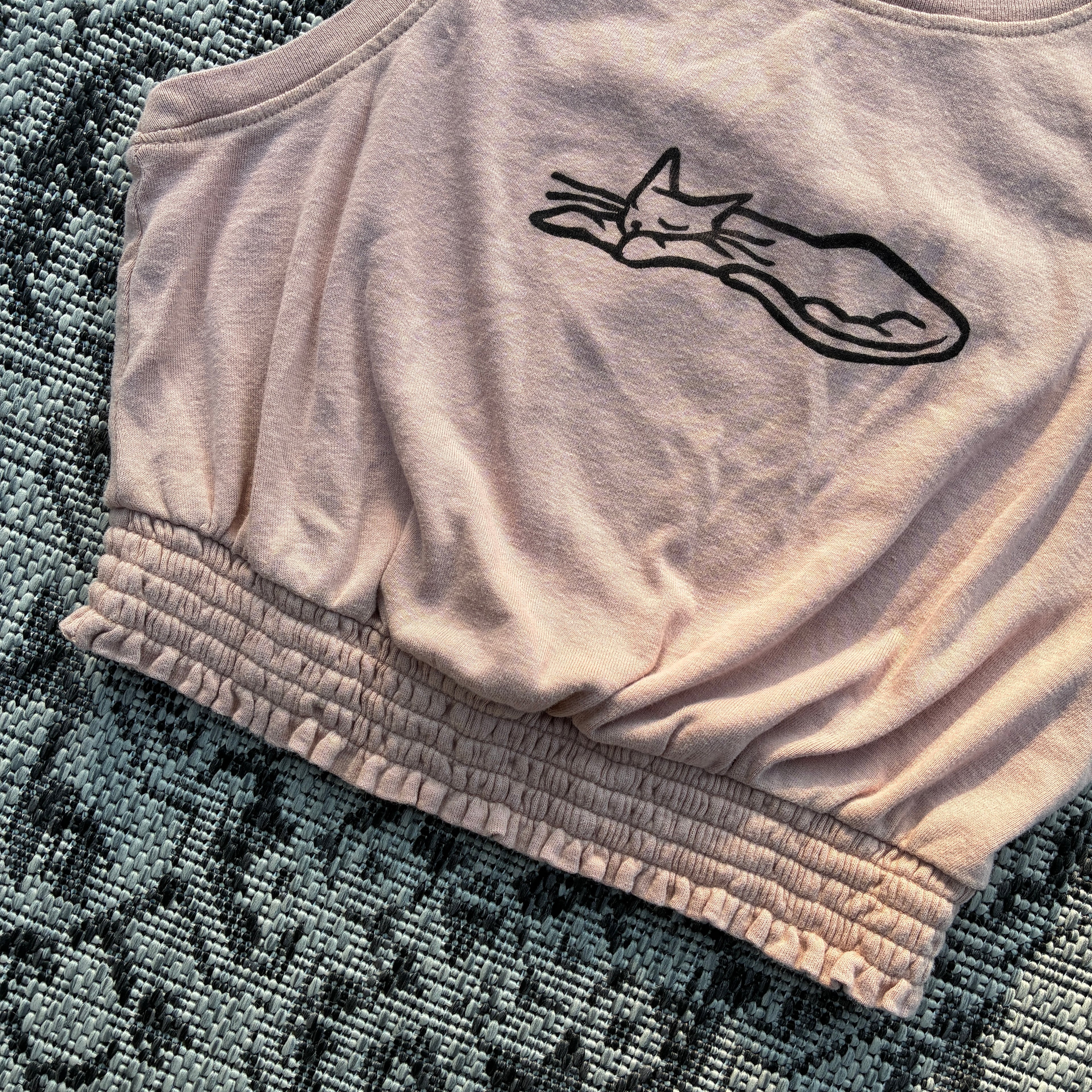 Sleepy Kitty Brown/Tan Tank Top XS