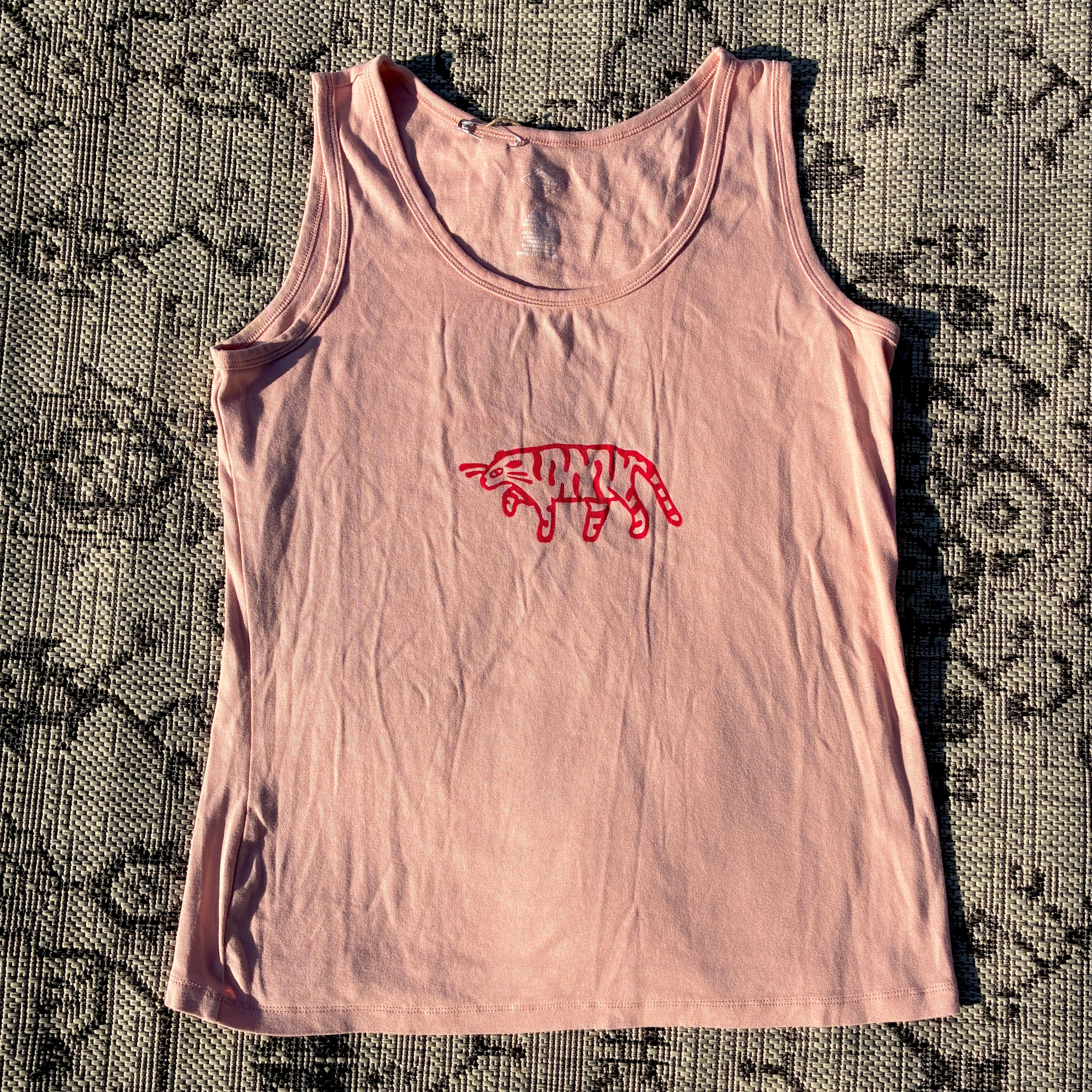 Red Tiger Light Orange Tank Top XL