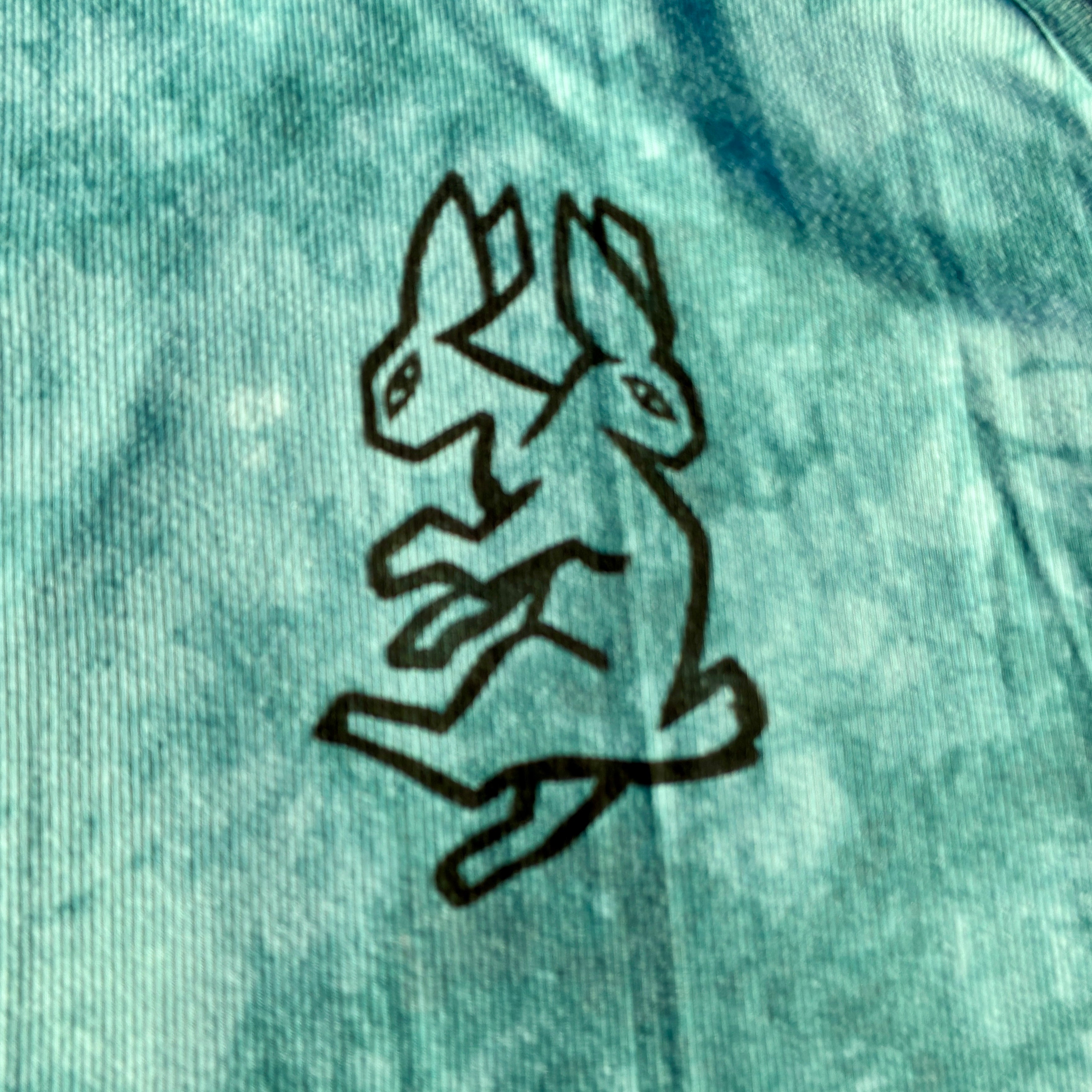 Two-Headed Rabbit Blue Tie Dye Tank Top Large