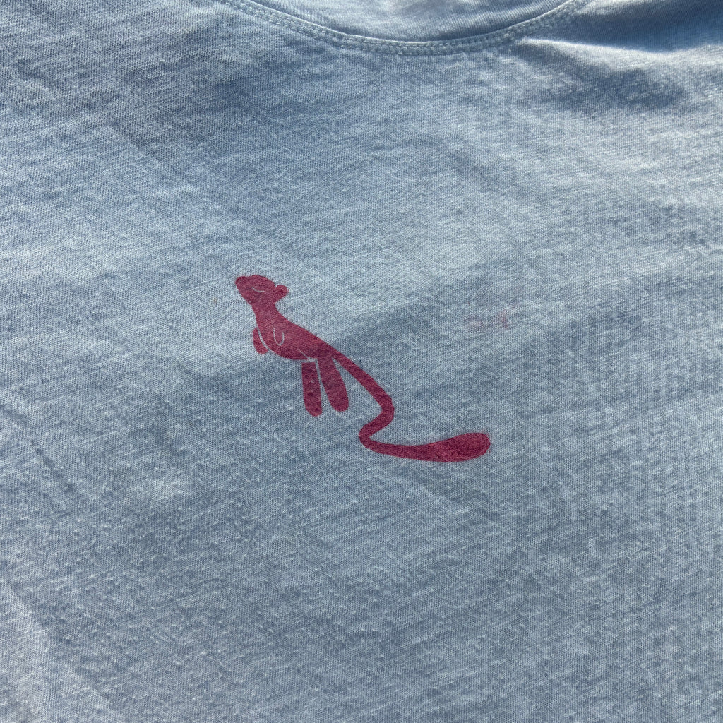 Pink Kitty White Tee Small