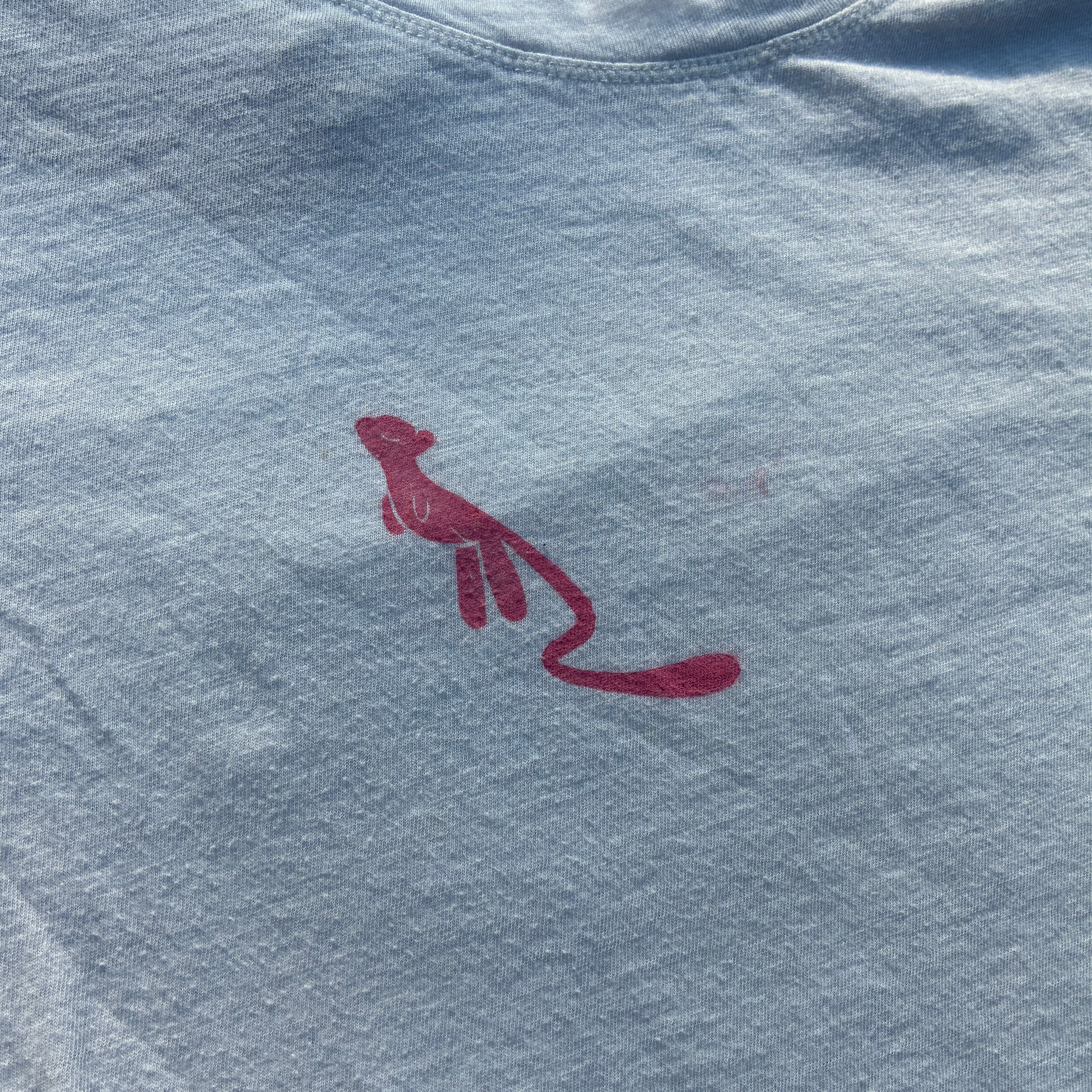 Pink Kitty White Tee Small