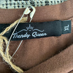 Sleepy Kitty Brown Tee XL
