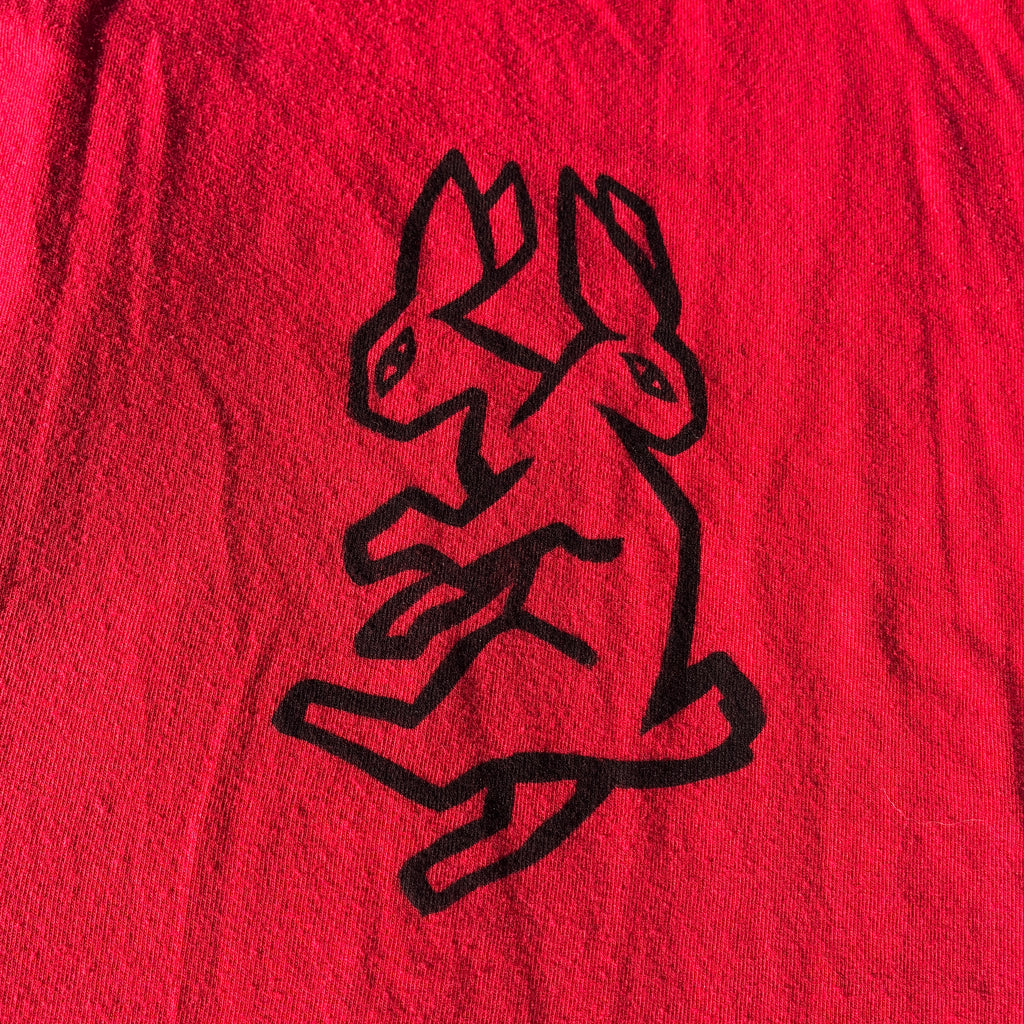 Two-Headed Rabbit Red Tank Top Large