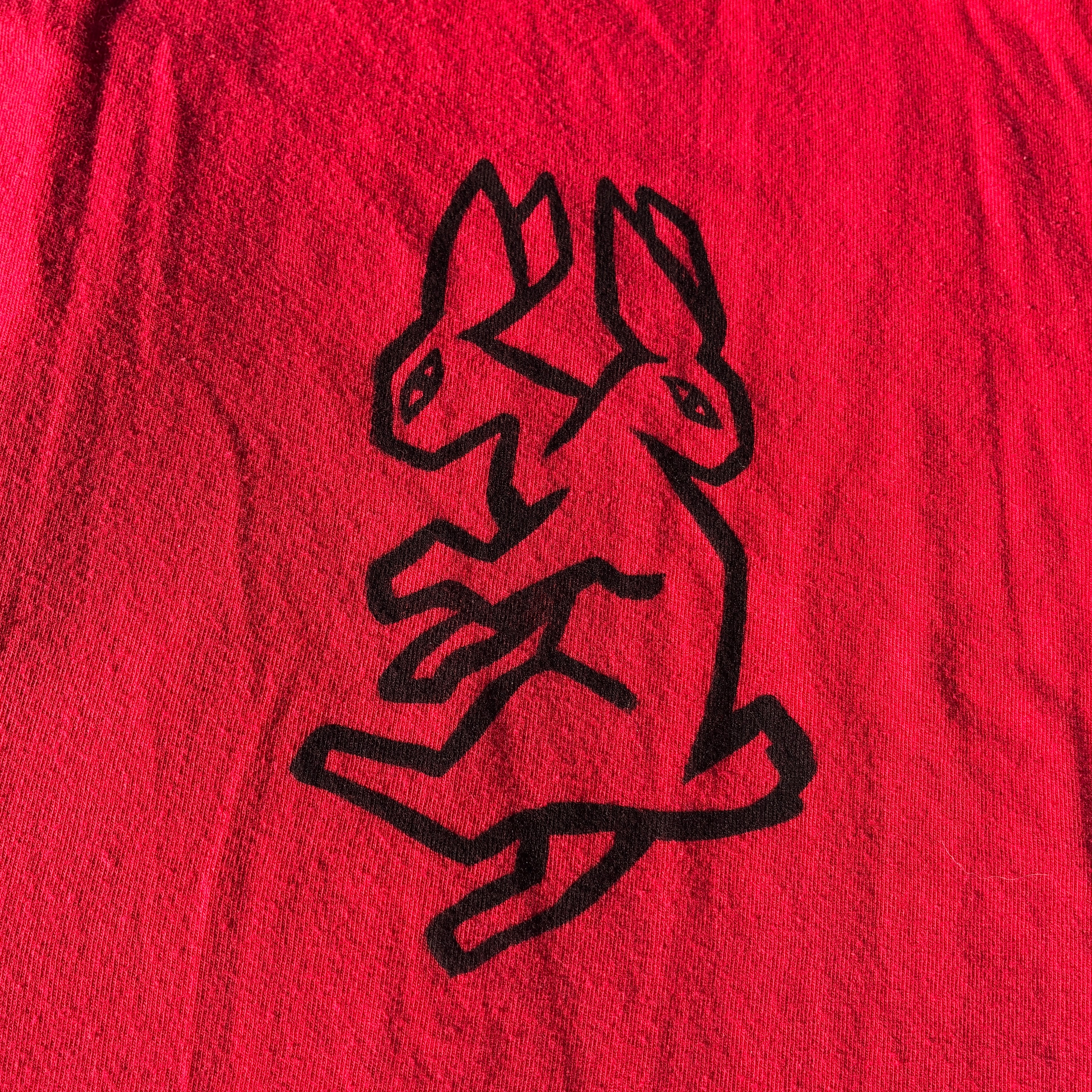 Two-Headed Rabbit Red Tank Top Large