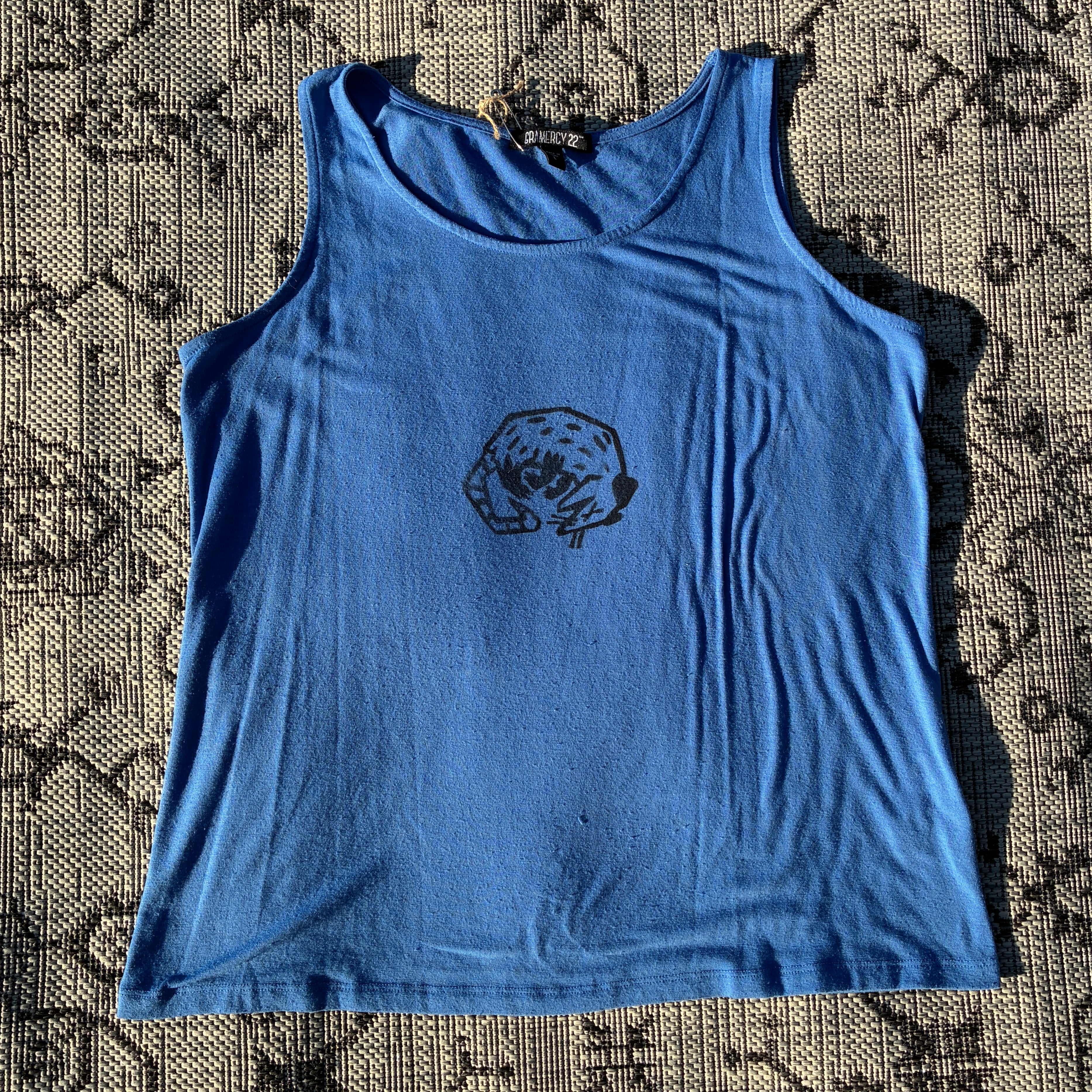 Dead Possum Blue Tank Top Large