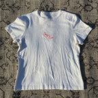 Pink Kitty White Tee Large