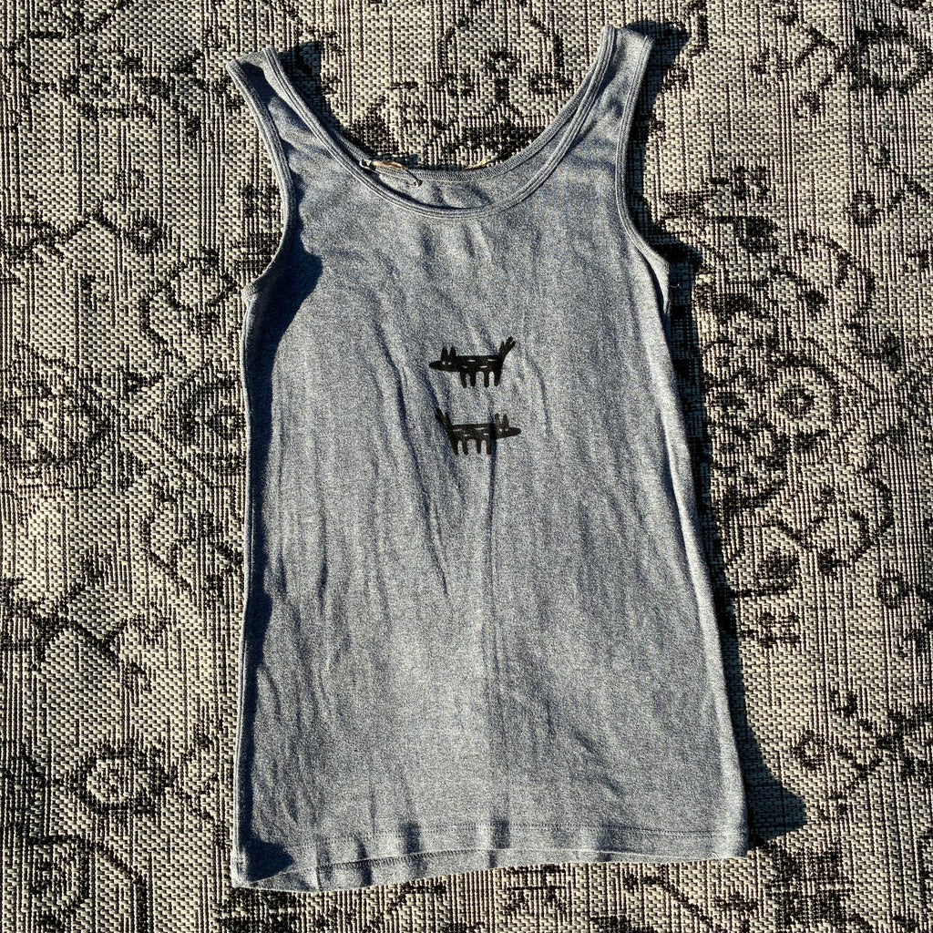 Wolf/Dog Grey Tank Top Large