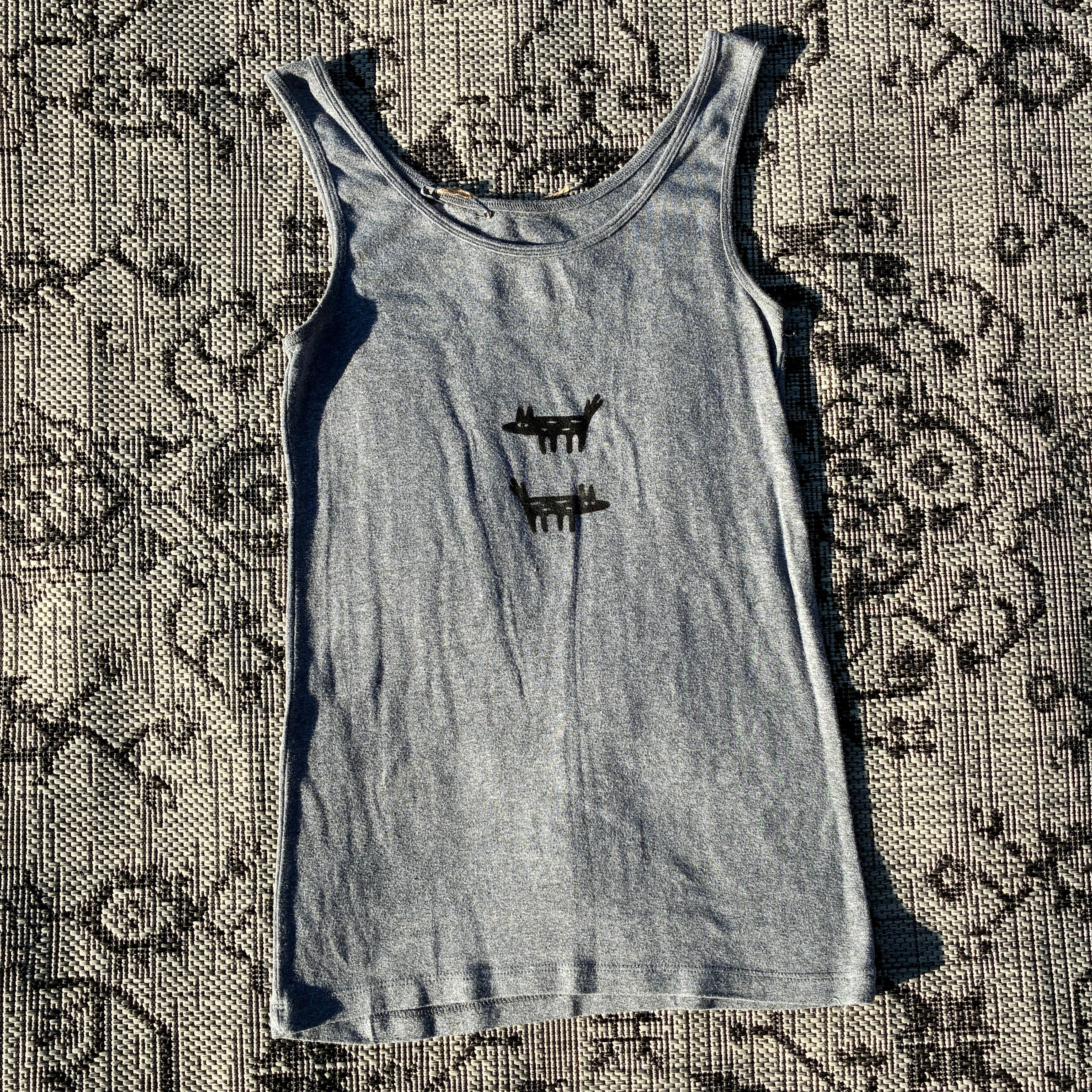 Wolf/Dog Grey Tank Top Large