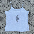 Hang in There Kitty Grey Tank Top XL
