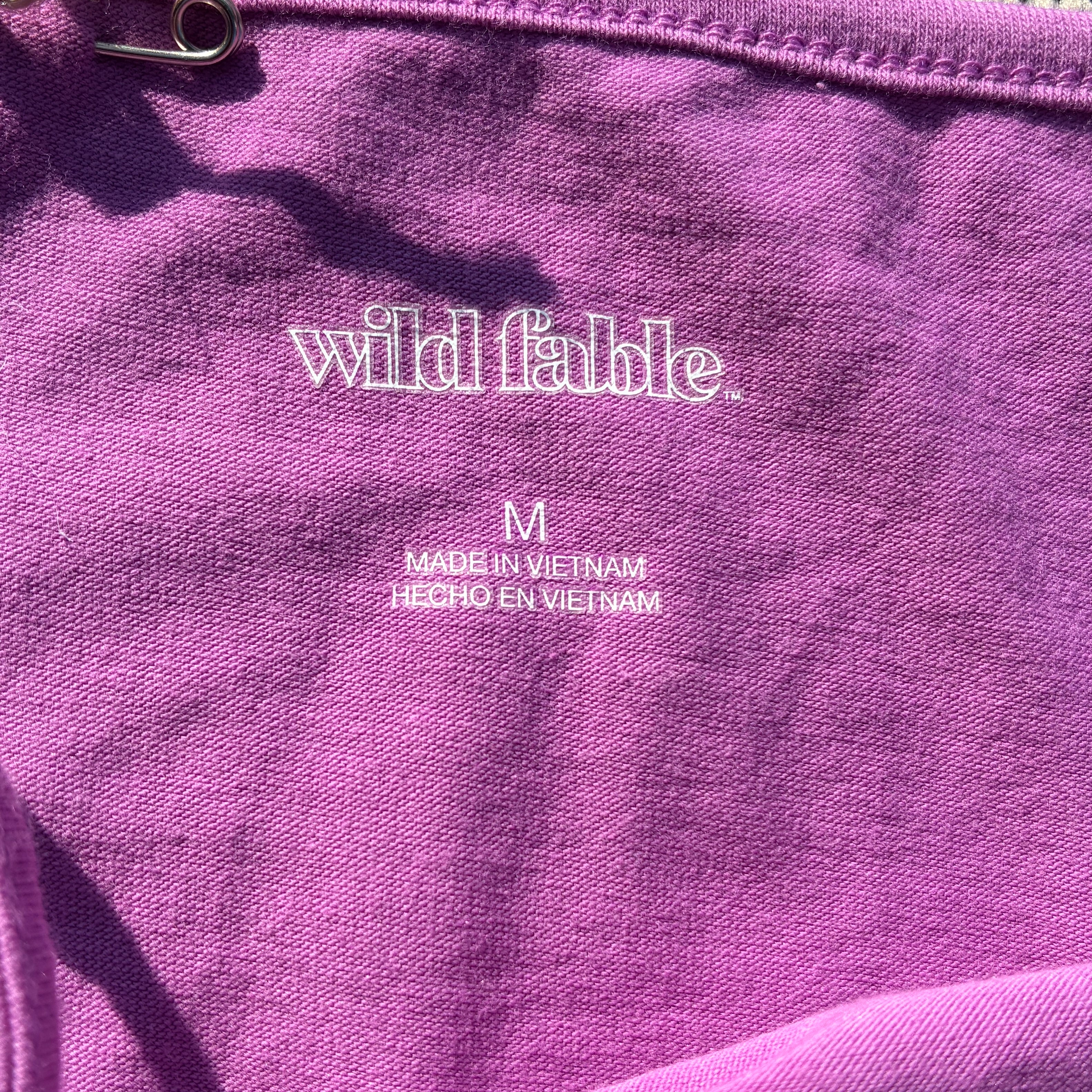 Sun/Moon Purple Cropped Tank Top Medium