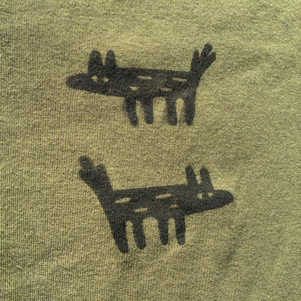 Wolf/Dog Green Tank Top Medium