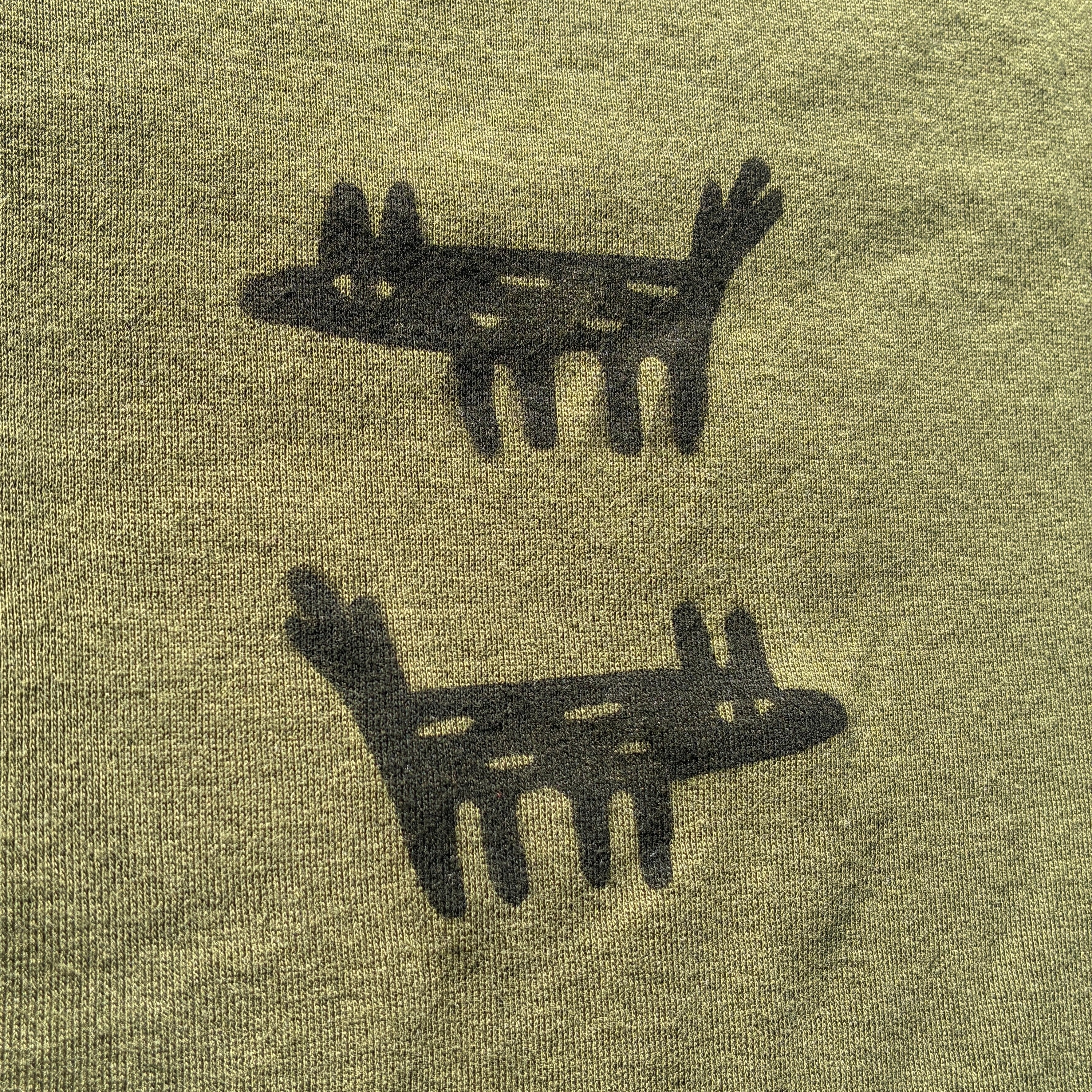 Wolf/Dog Green Tank Top Medium